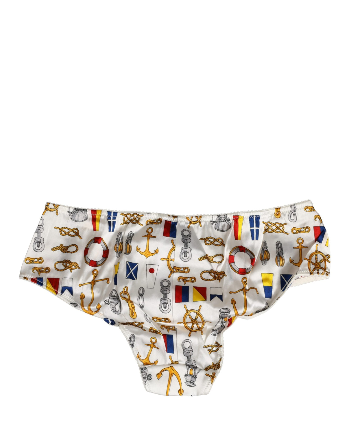 Dolce & Gabbana White Sailor Print Polyester Bottoms Women's Underwear