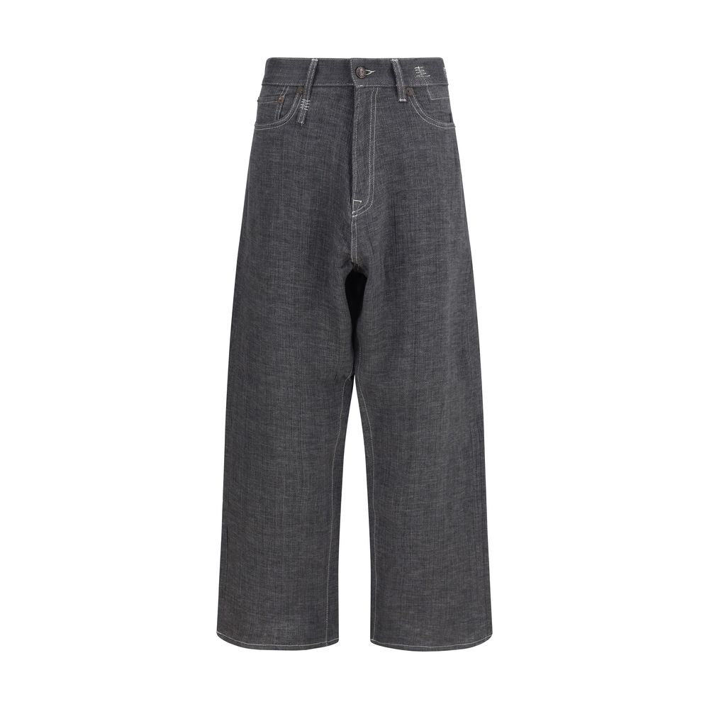 R13 Gray Linen Relaxed Fit Women's Jeans