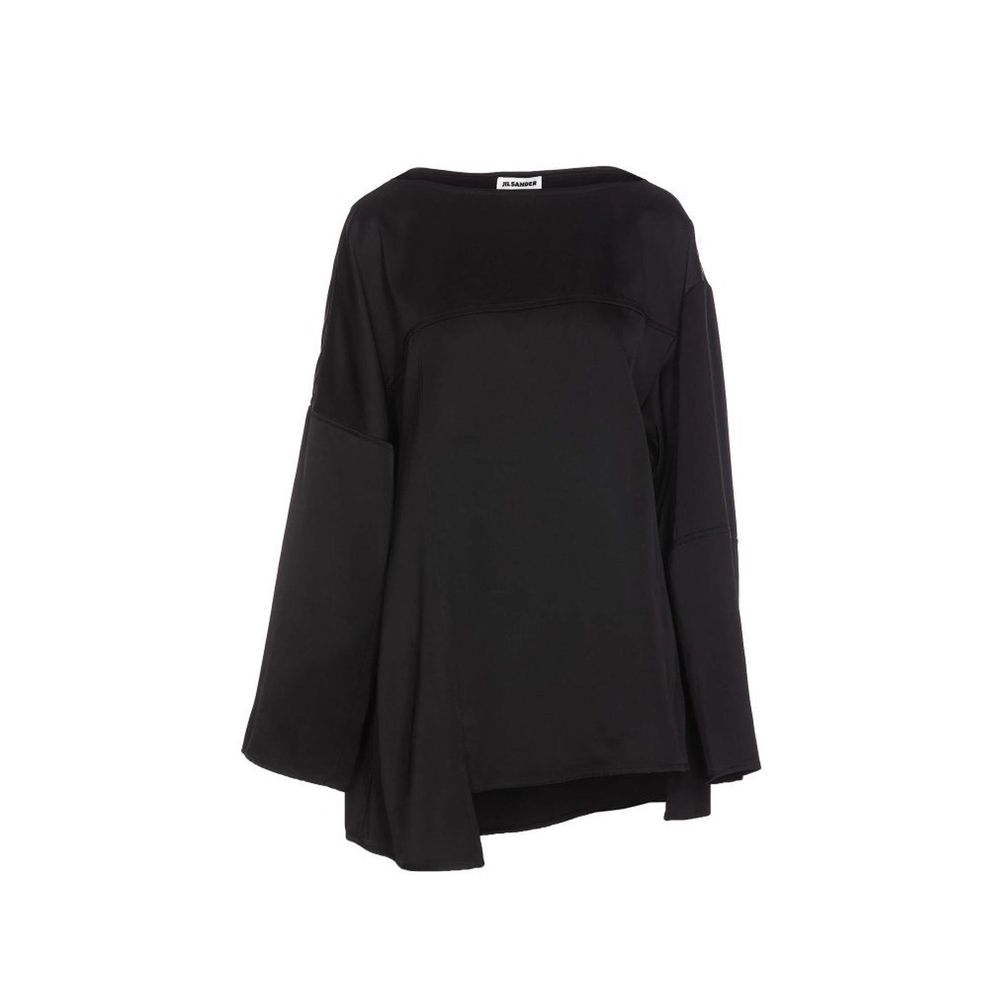 Jil Sander Black Silk Women's Blouse