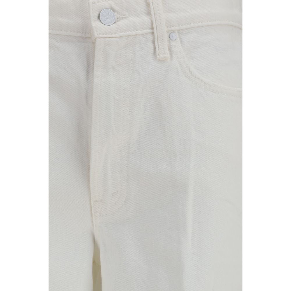 Mother Denim White Cotton Bootcut Women's Jeans