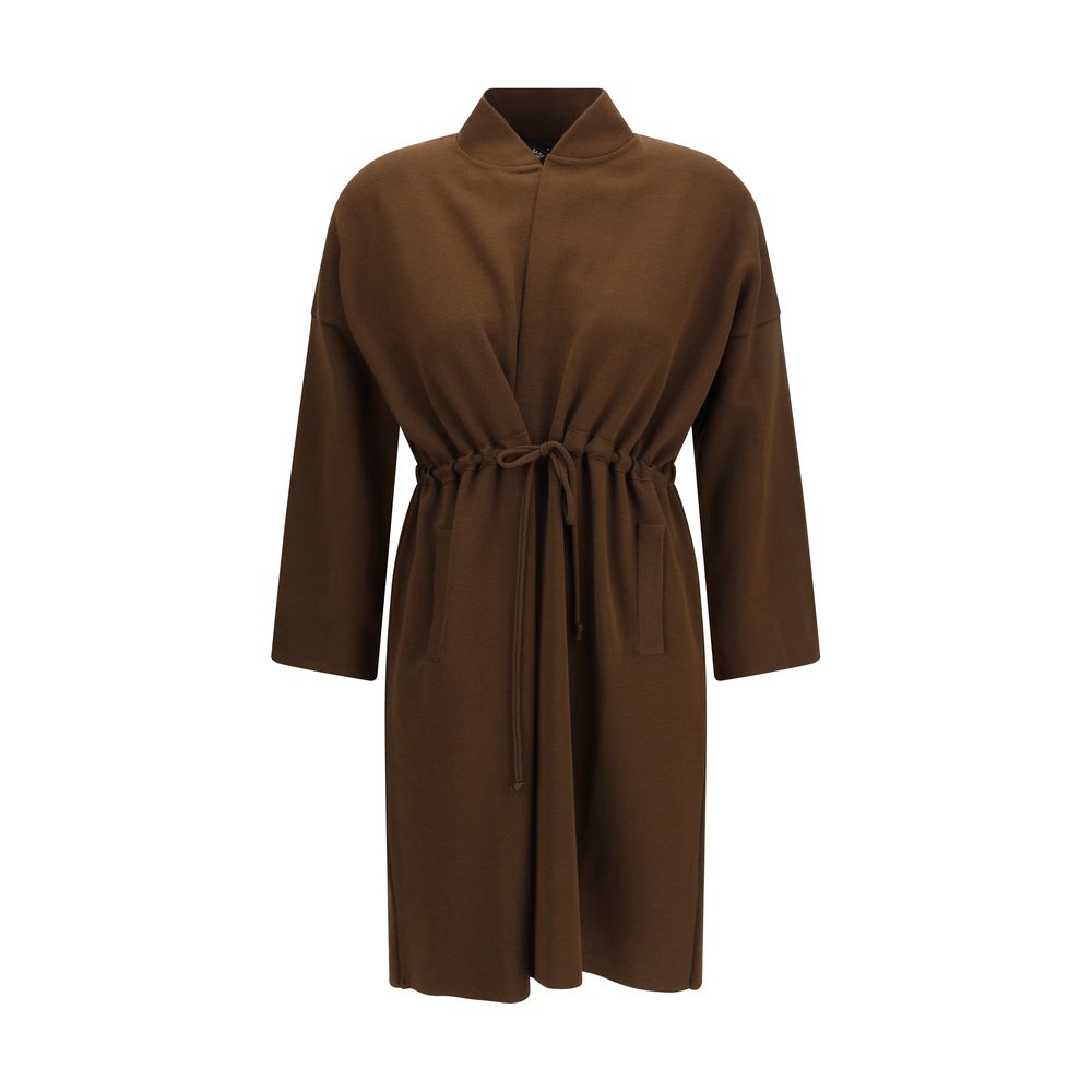Ella Brown Viscose Women's Coat