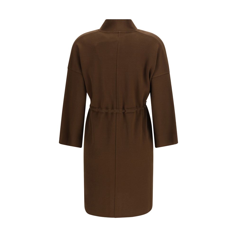 Ella Brown Viscose Women's Coat