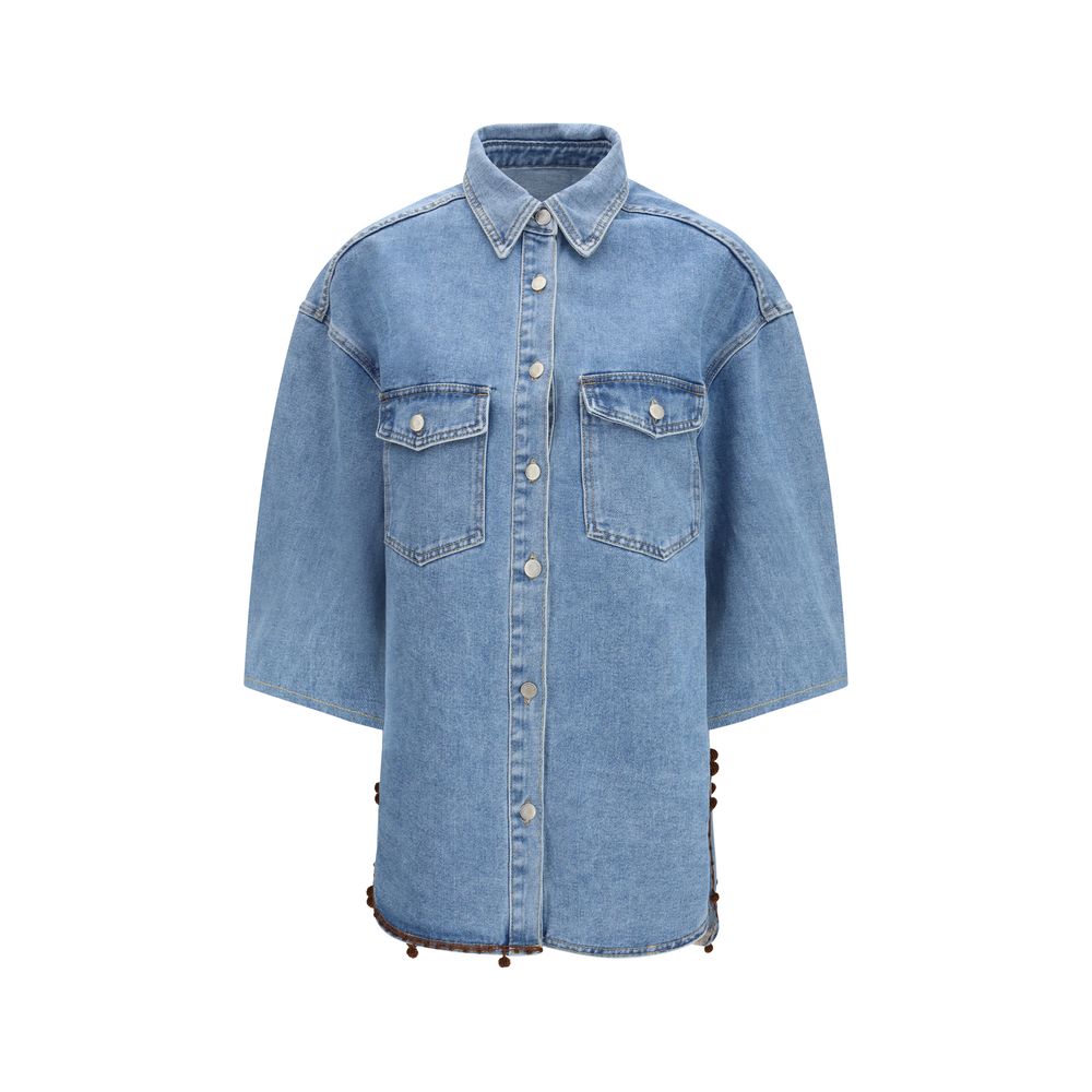 Ella Blue Cotton Denim Women's Jacket
