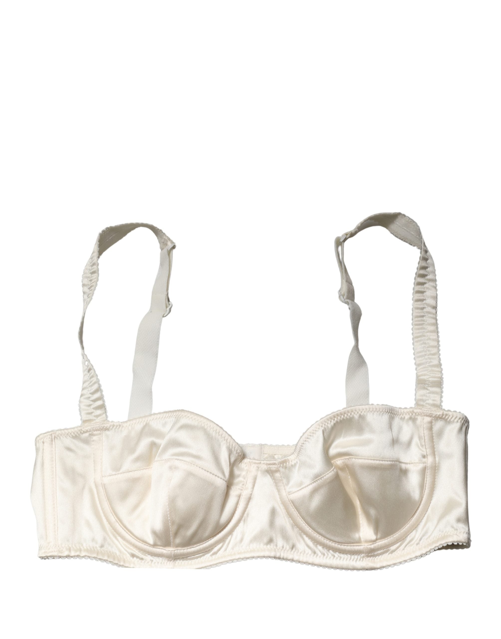 Dolce & Gabbana Off White Semi-Pad Underwire Balconette Bra Women's Underwear