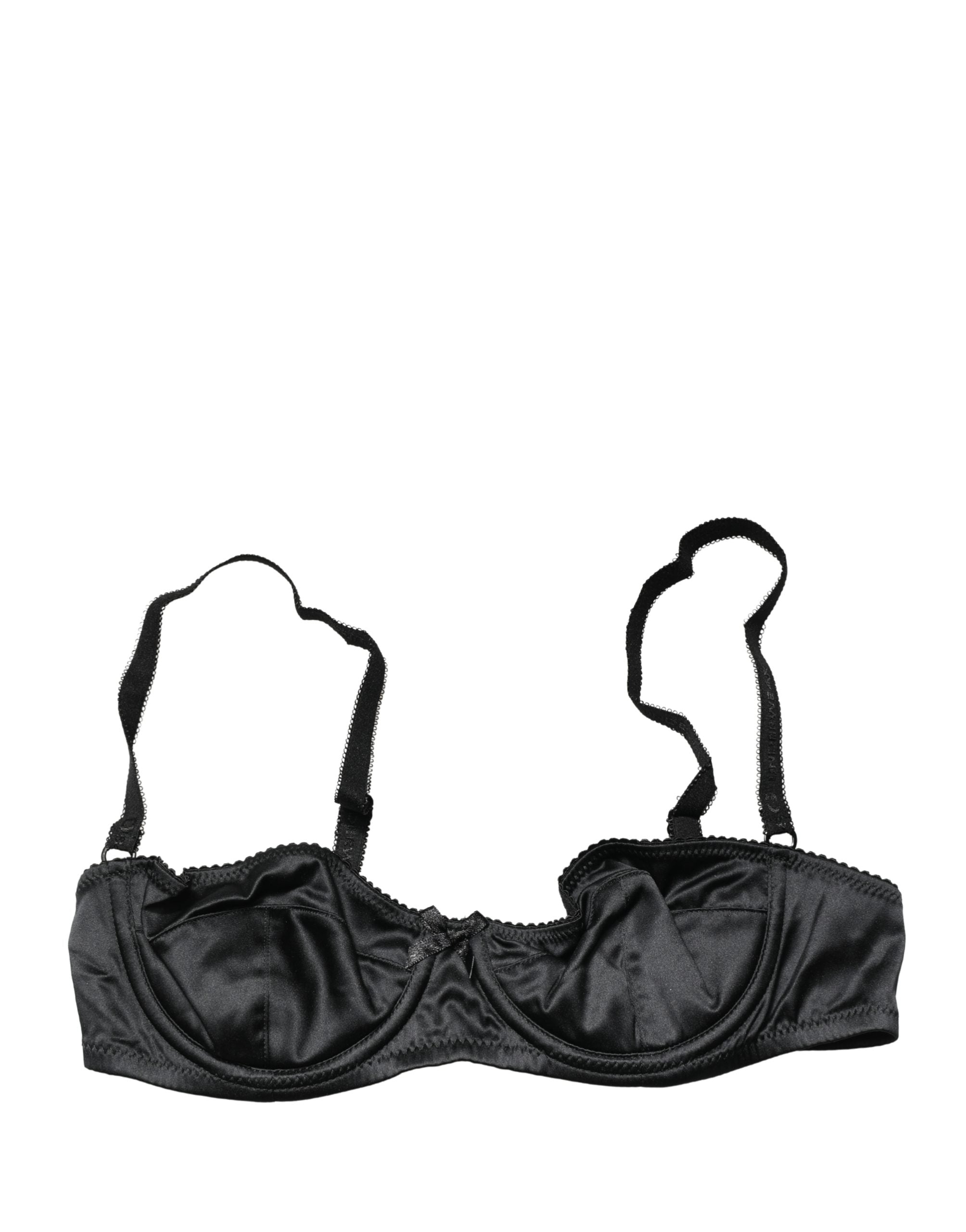 Dolce & Gabbana Black Semi-Pad Underwire Balconette Bra Women's Underwear