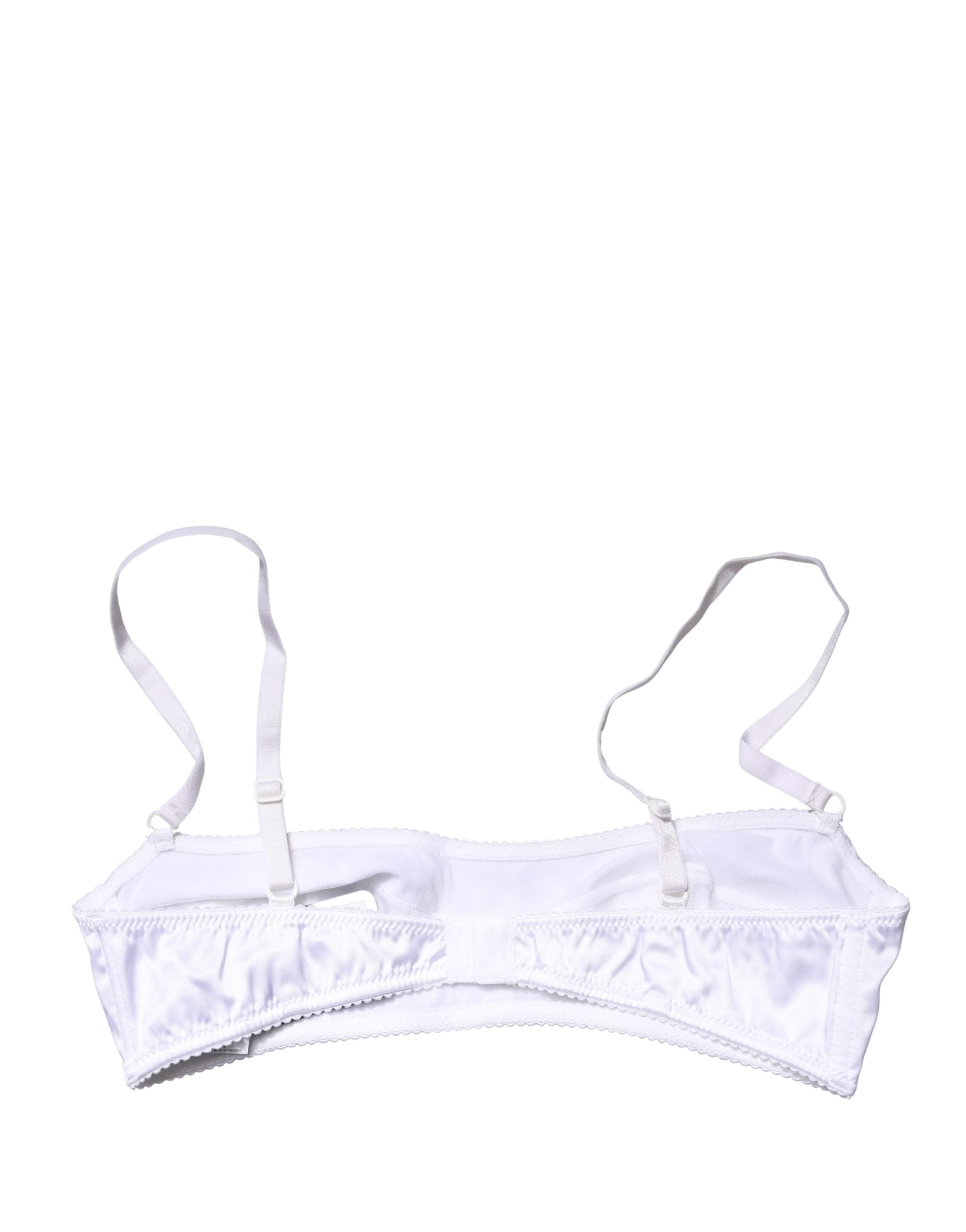 Dolce & Gabbana White Semi-Pad Underwire Balconette Bra Women's Underwear