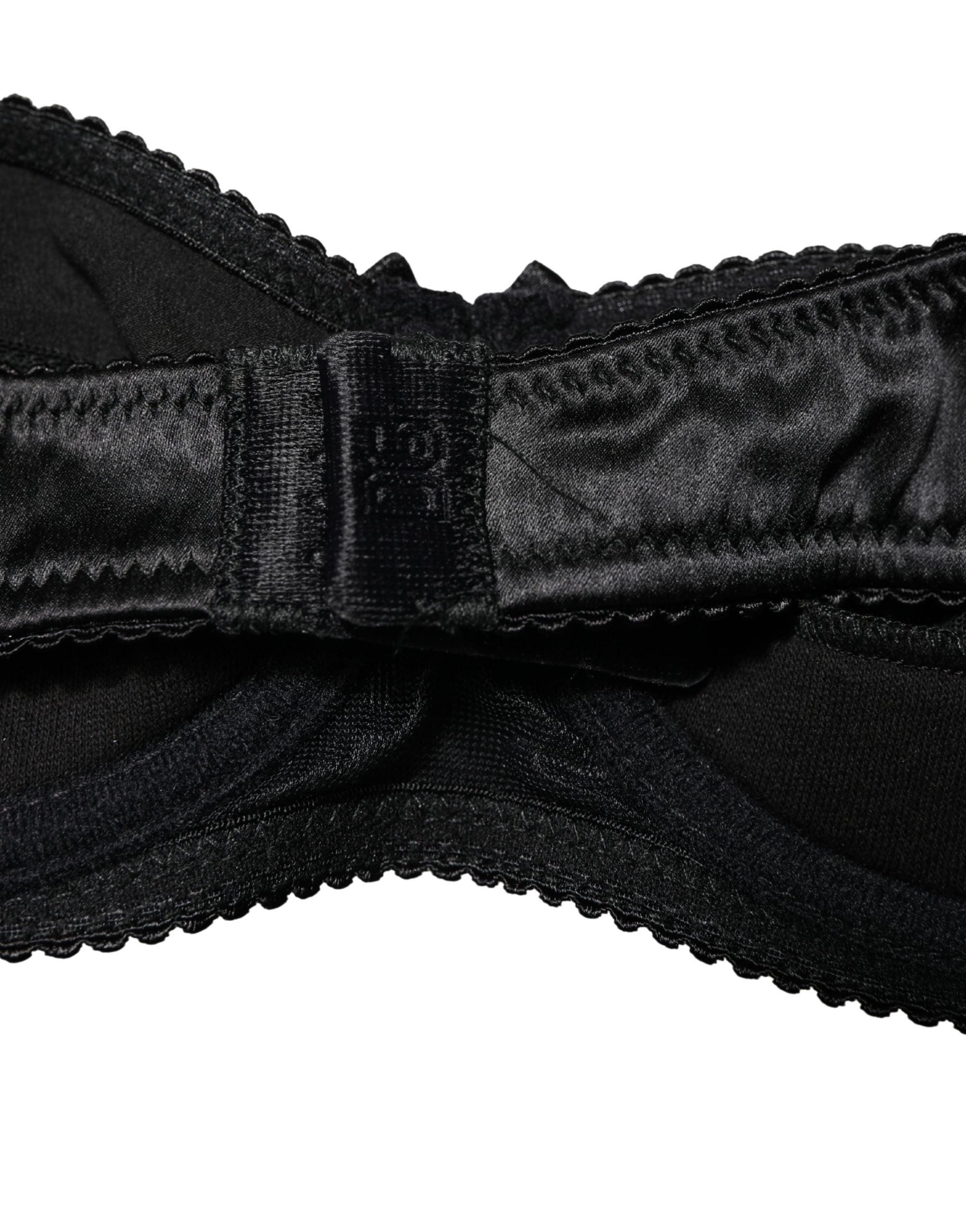 Dolce & Gabbana Black Semi-Pad Underwire Balconette Bra Women's Underwear