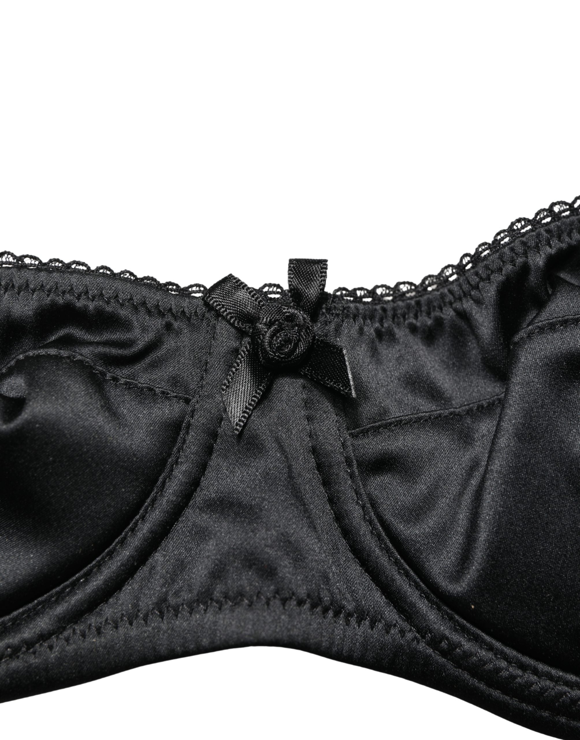 Dolce & Gabbana Black Semi-Pad Underwire Balconette Bra Women's Underwear