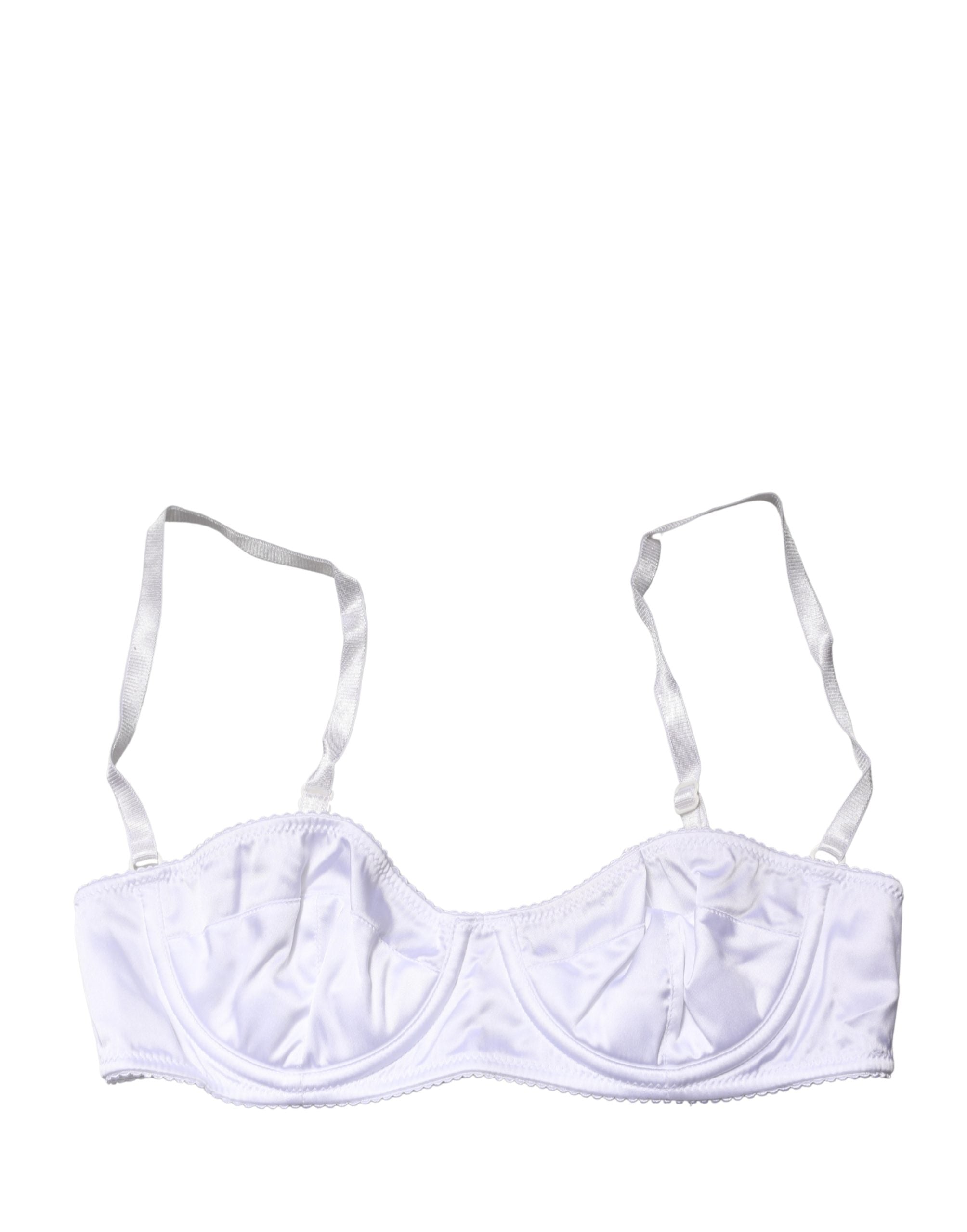 Dolce & Gabbana White Semi-Pad Underwire Balconette Bra Women's Underwear