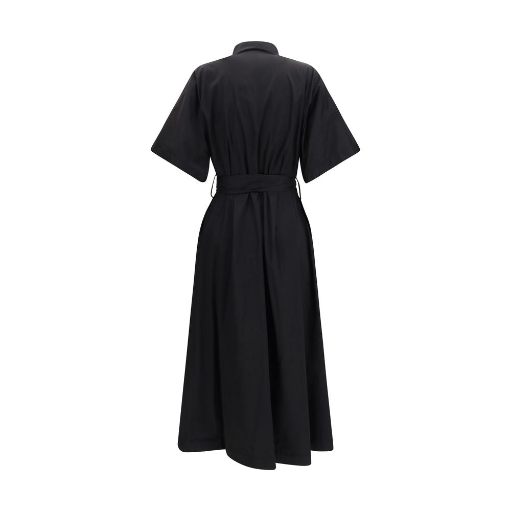 Ella Black Cotton Casual Women's Dress