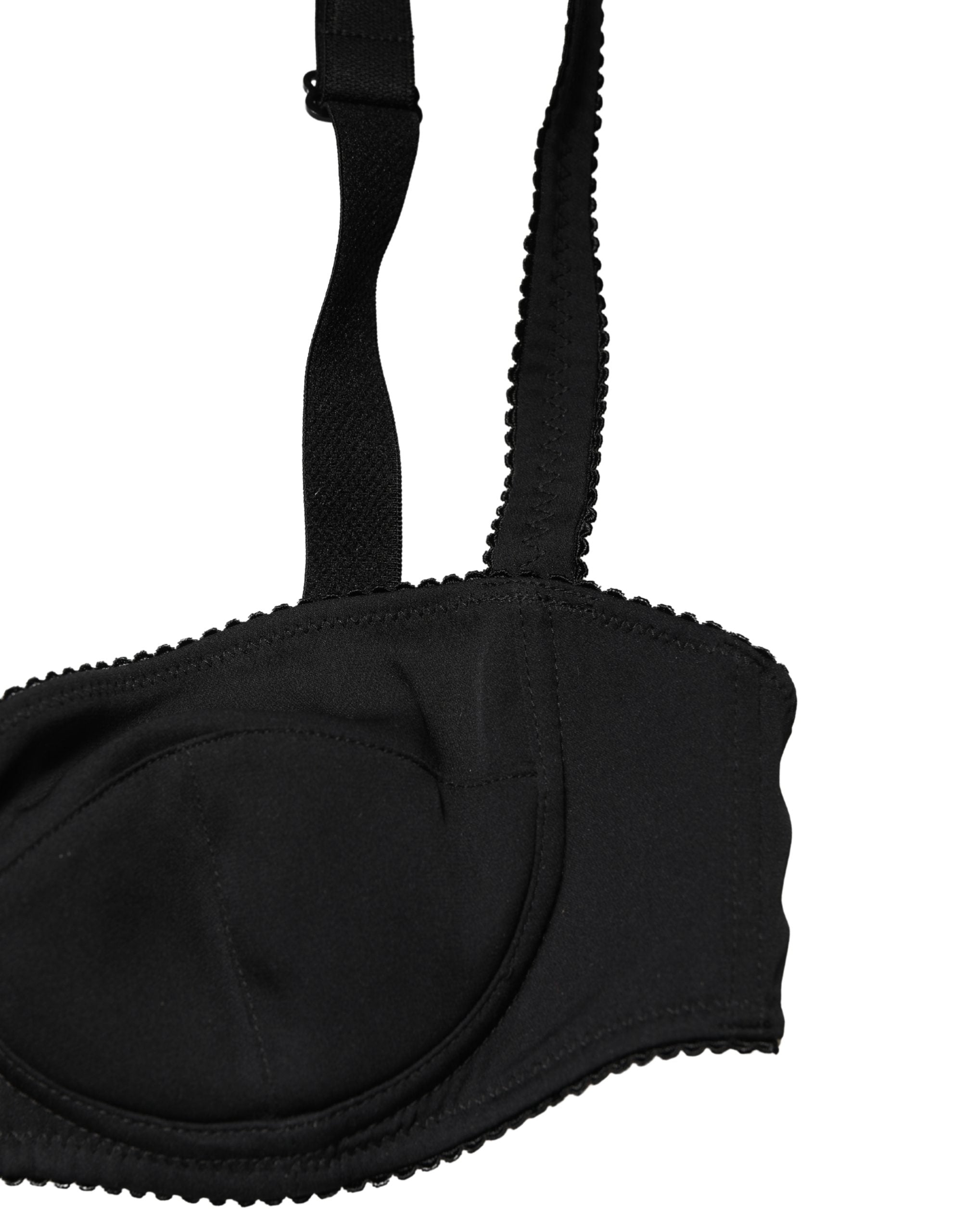 Dolce & Gabbana Black Semi-Pad Underwire Balconette Bra Women's Underwear