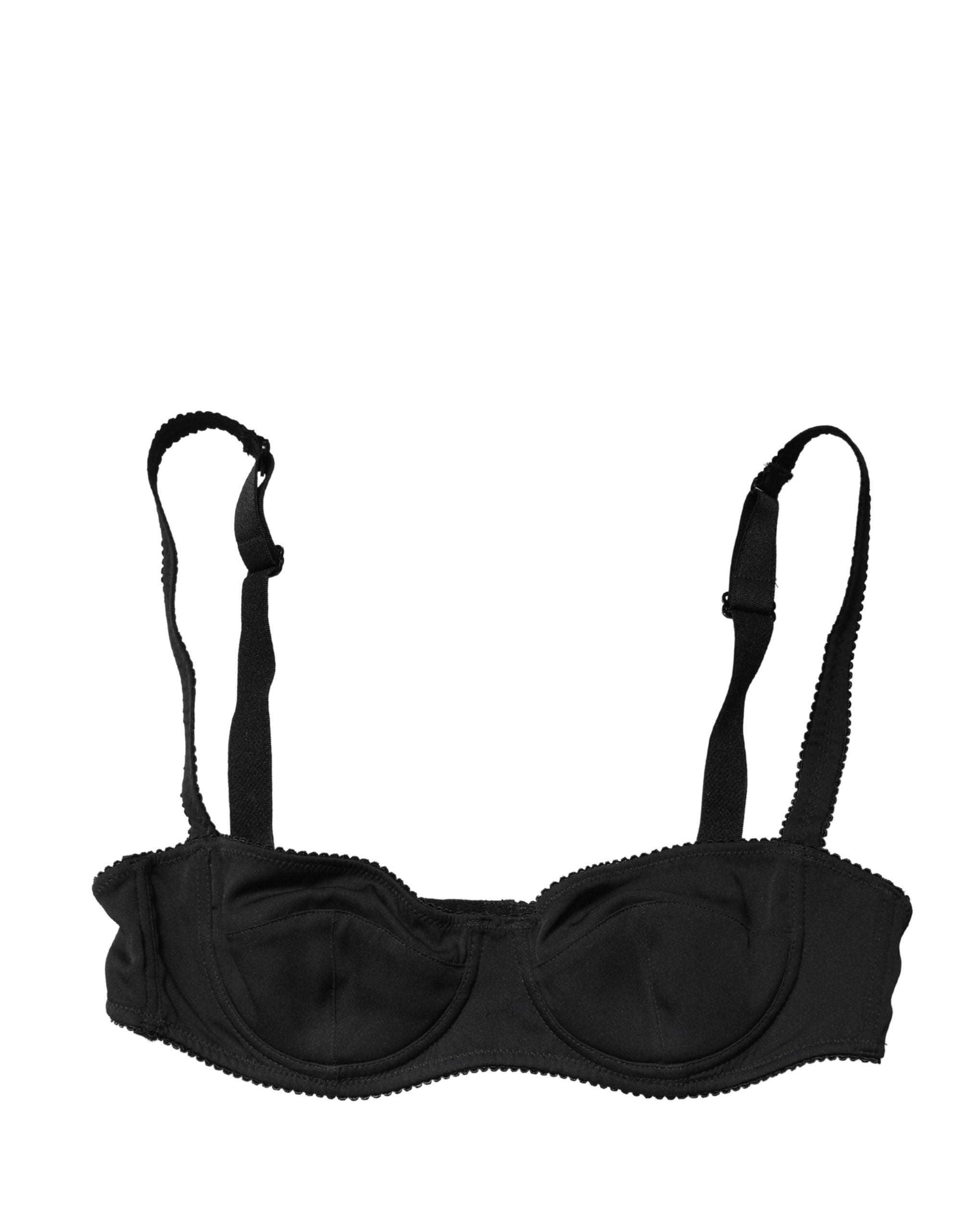 Dolce & Gabbana Black Semi-Pad Underwire Balconette Bra Women's Underwear