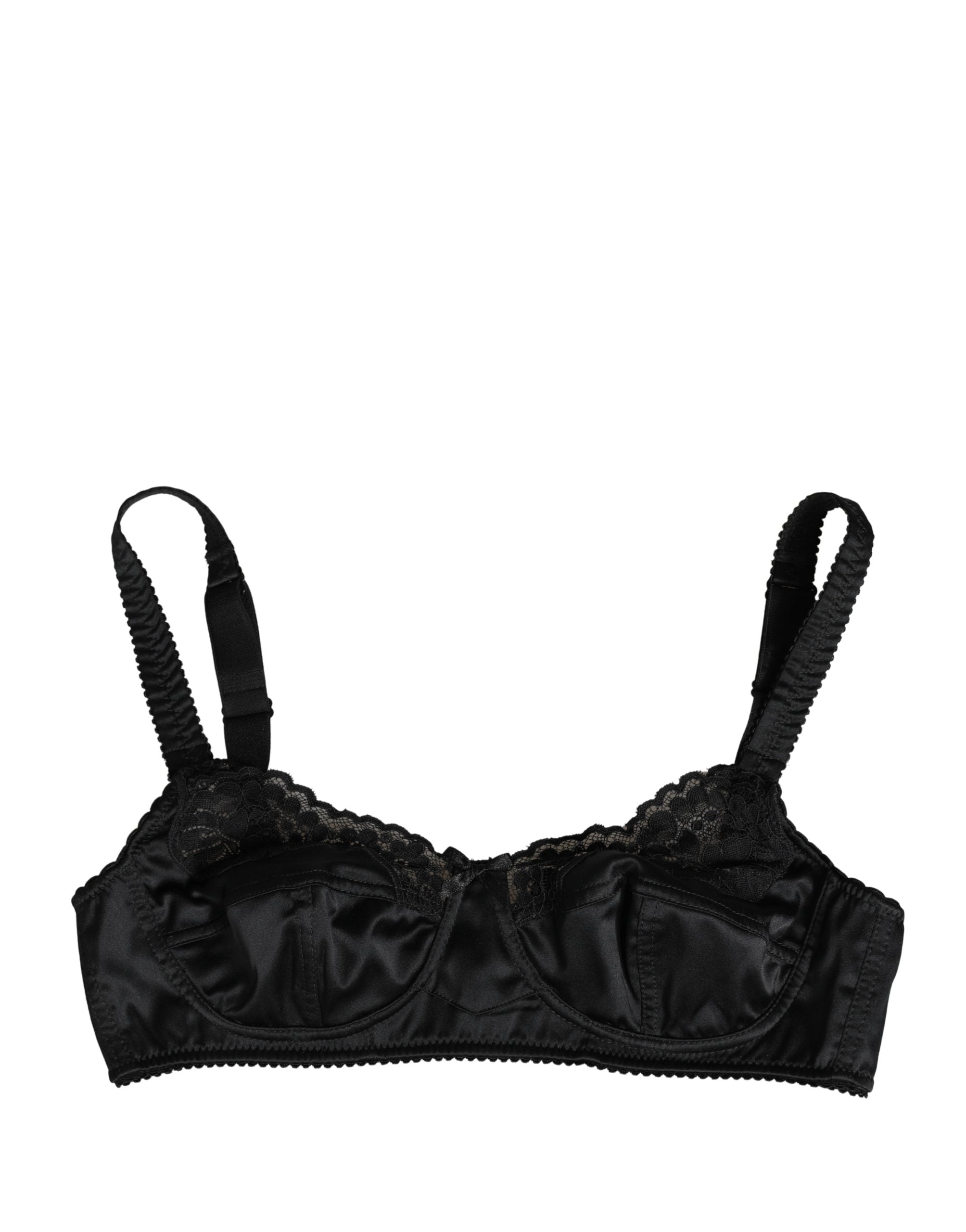 Dolce & Gabbana Black Semi-Pad Underwire Balconette Bra Women's Underwear