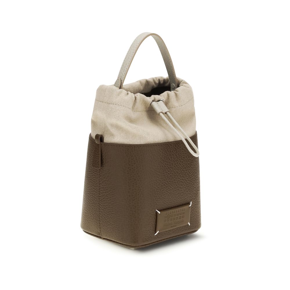 Maison Margiela Brown Calf Leather Bos Taurus Backet Women's Bag