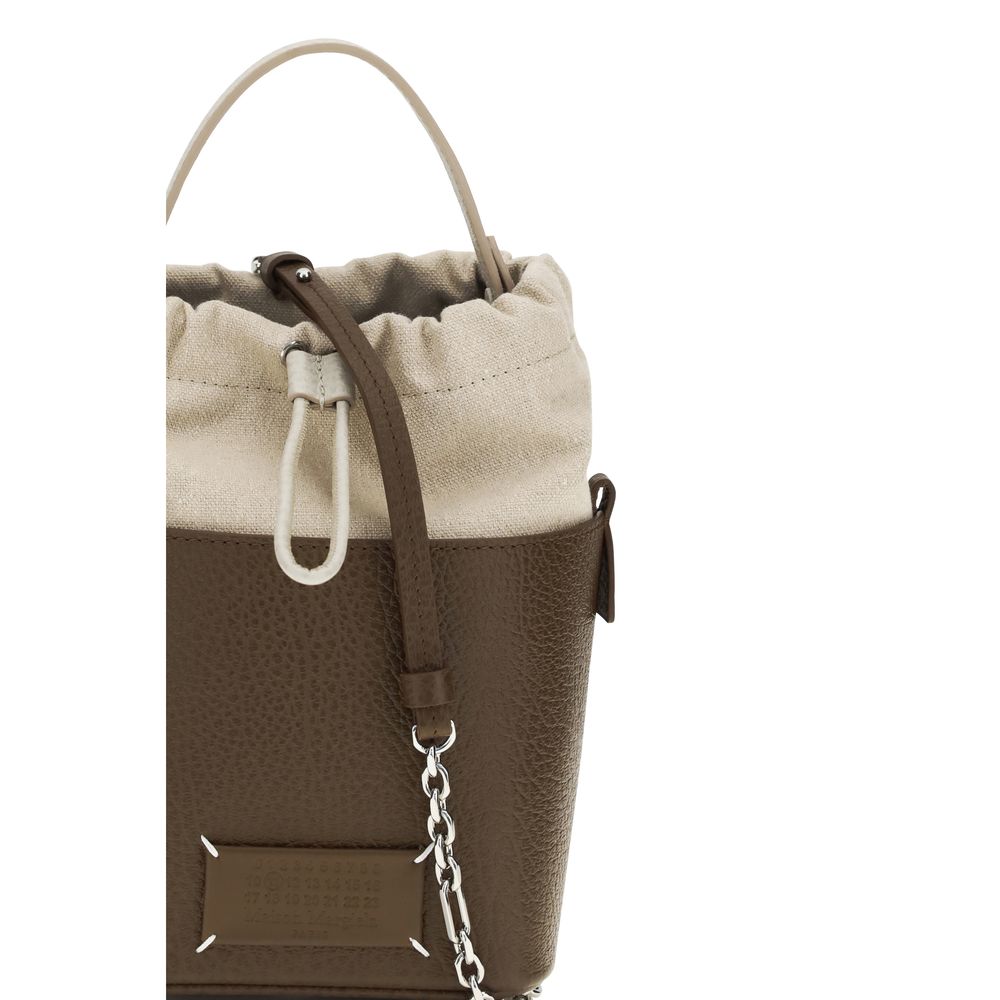 Maison Margiela Brown Calf Leather Bos Taurus Backet Women's Bag