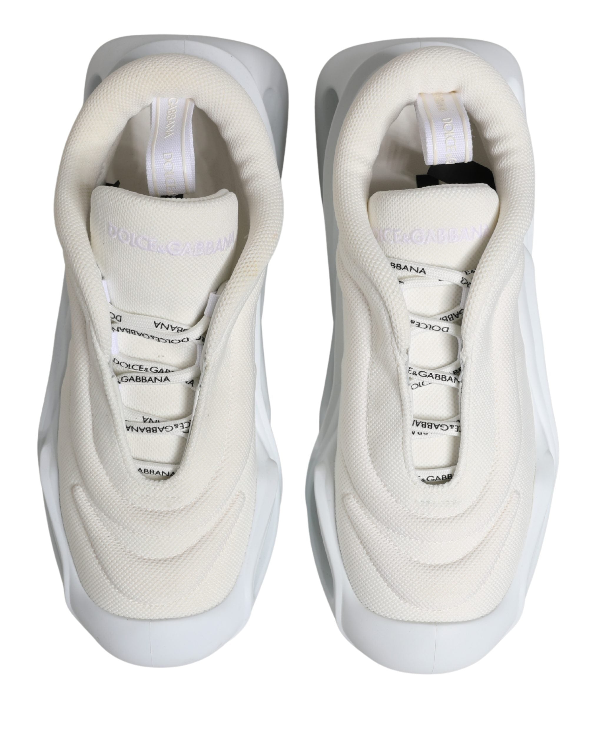 Dolce & Gabbana White Slip On Wave Low Top Sneakers Women's Shoes