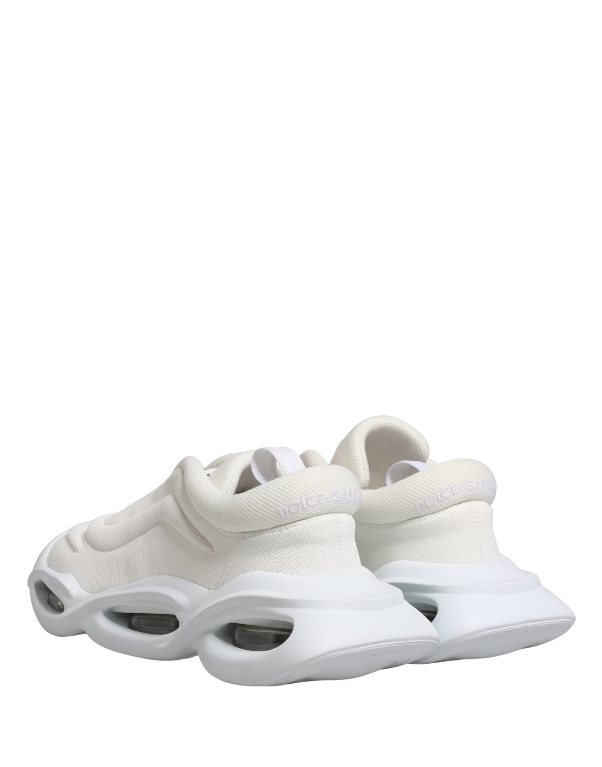 Dolce & Gabbana White Slip On Wave Low Top Sneakers Women's Shoes
