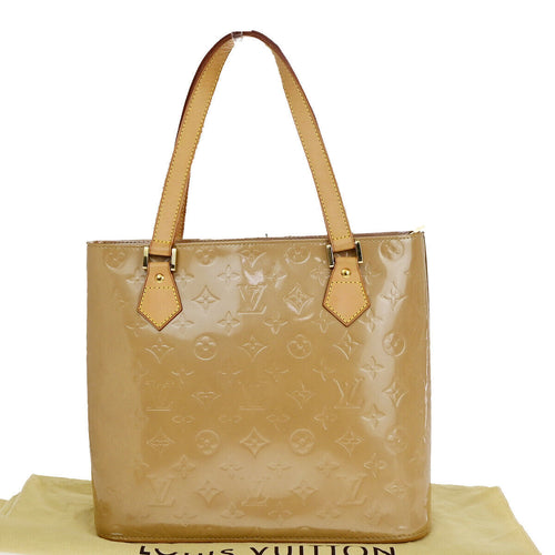 Louis Vuitton Houston Beige Patent Leather Shoulder Bag (Pre-Owned)