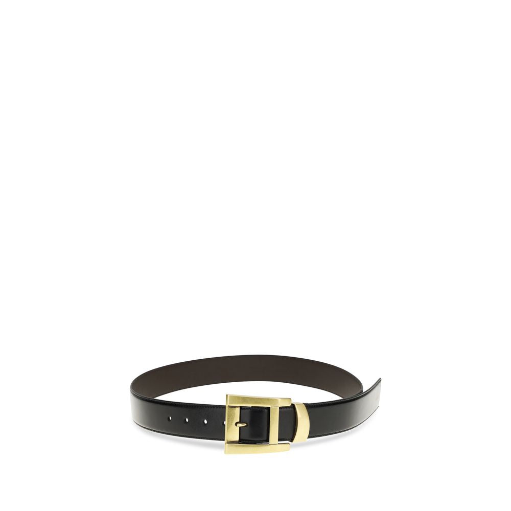 Versace Black Calf Leather Bos Taurus Regular Men's Belt