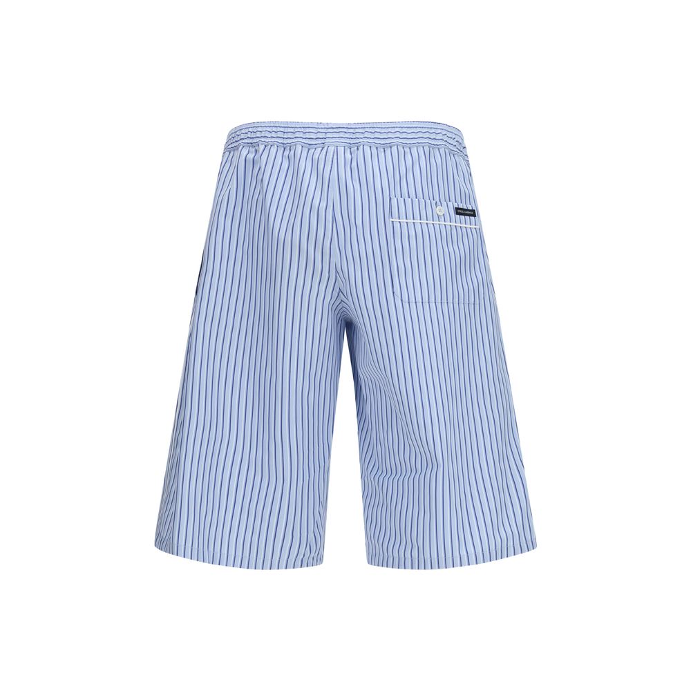 Dolce & Gabbana Blue Cotton Bermuda Men's Shorts