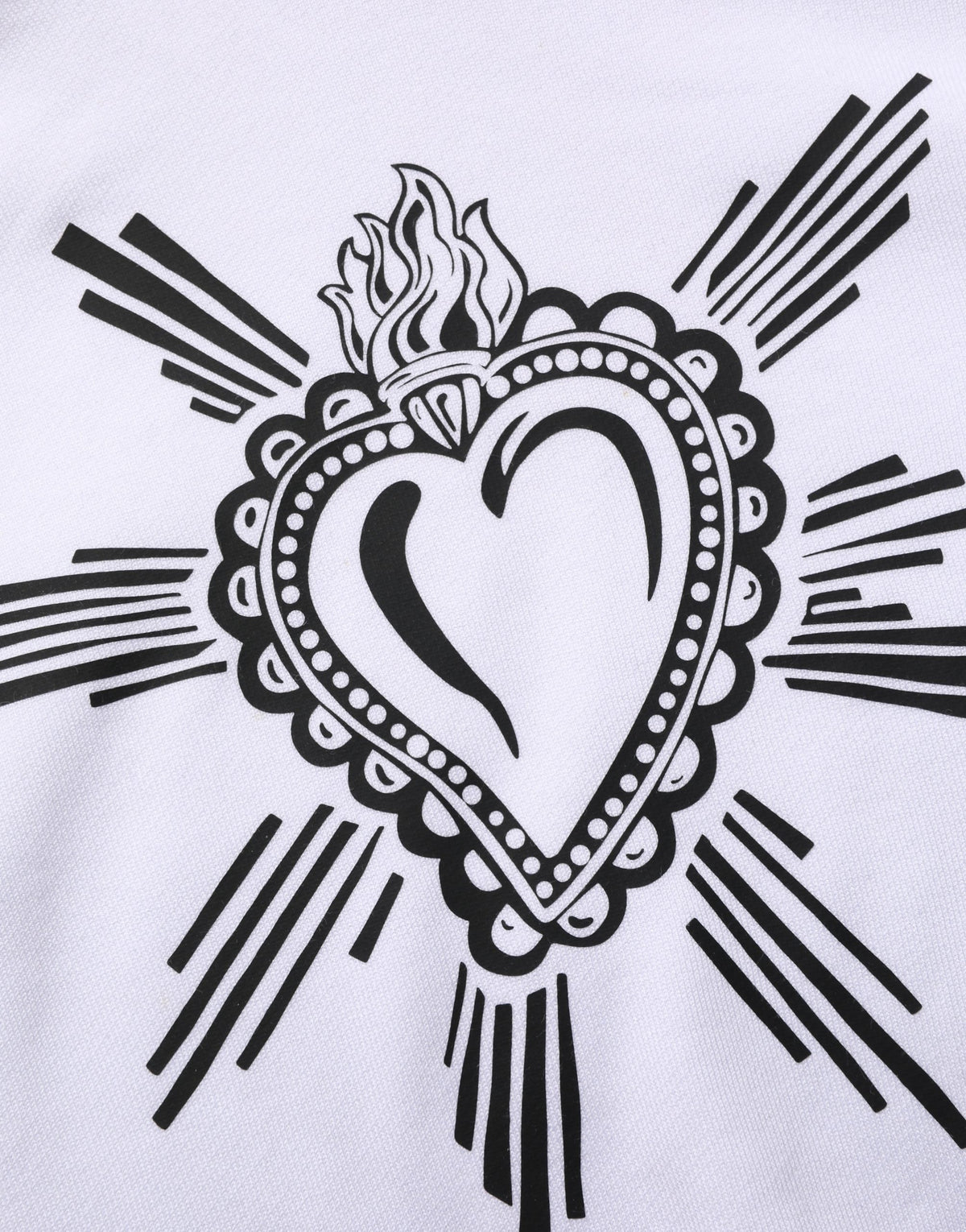 Dolce & Gabbana White Sacred Heart Hooded Sweatshirt Men's Sweater (Pre-Owned)