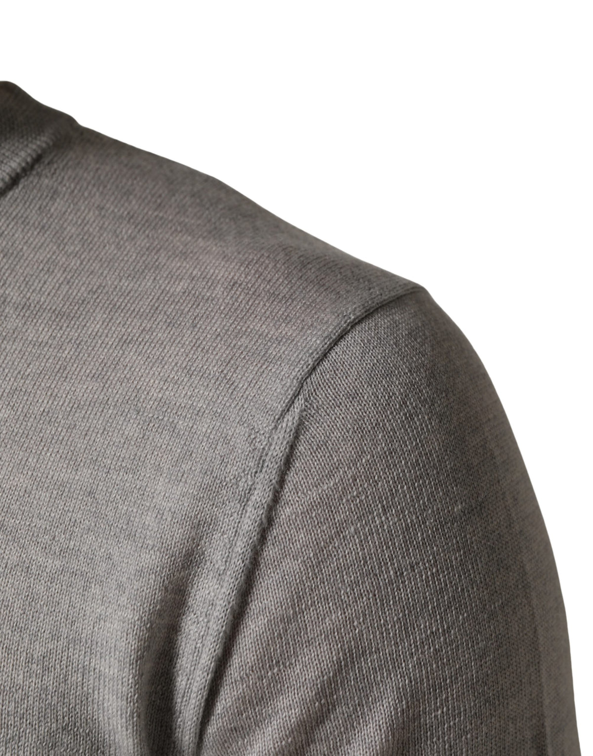 Dolce & Gabbana Gray Long Sleeves Crew Neck Pullover Men's Sweater