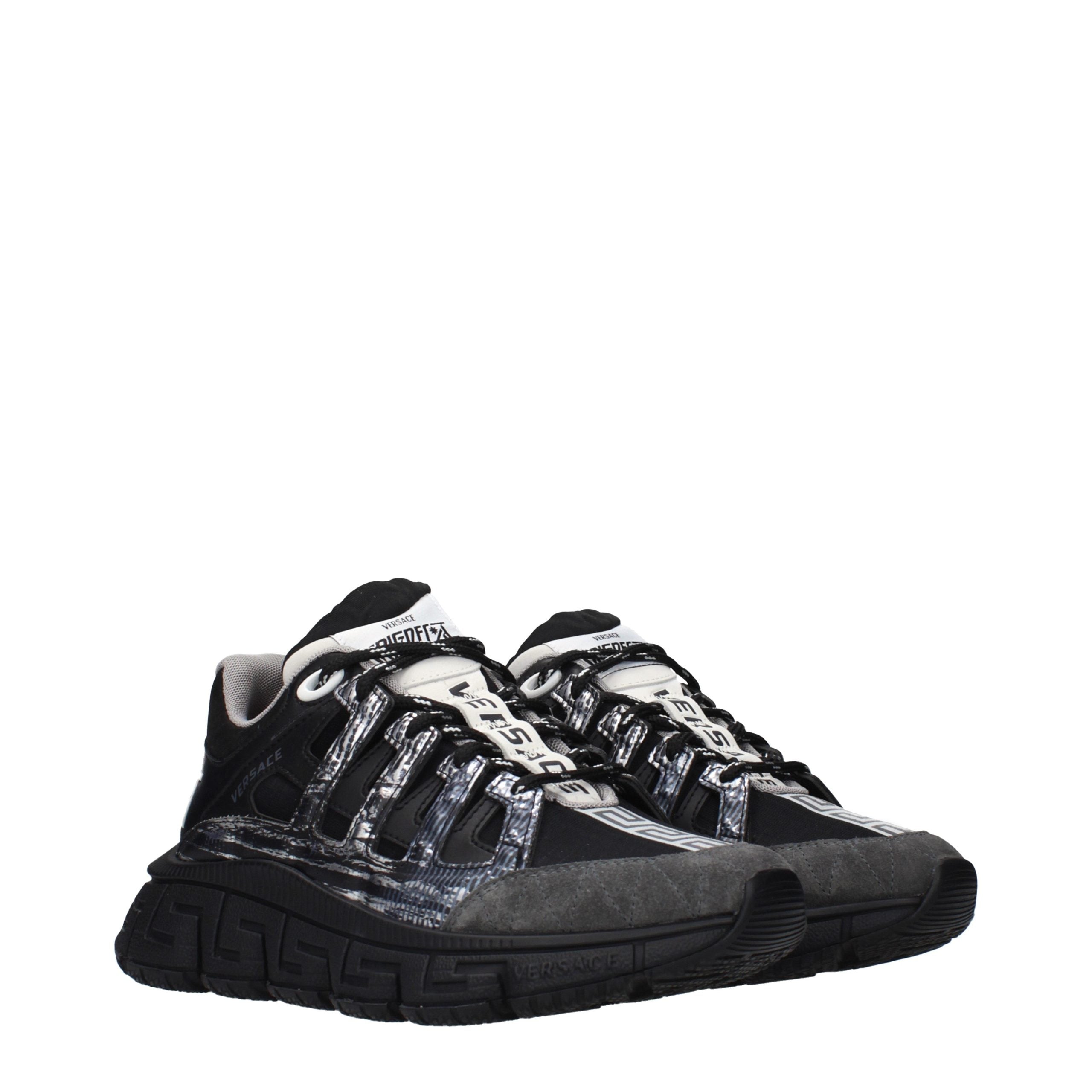 Versace Black Fabric Athletic Women's Sneakers