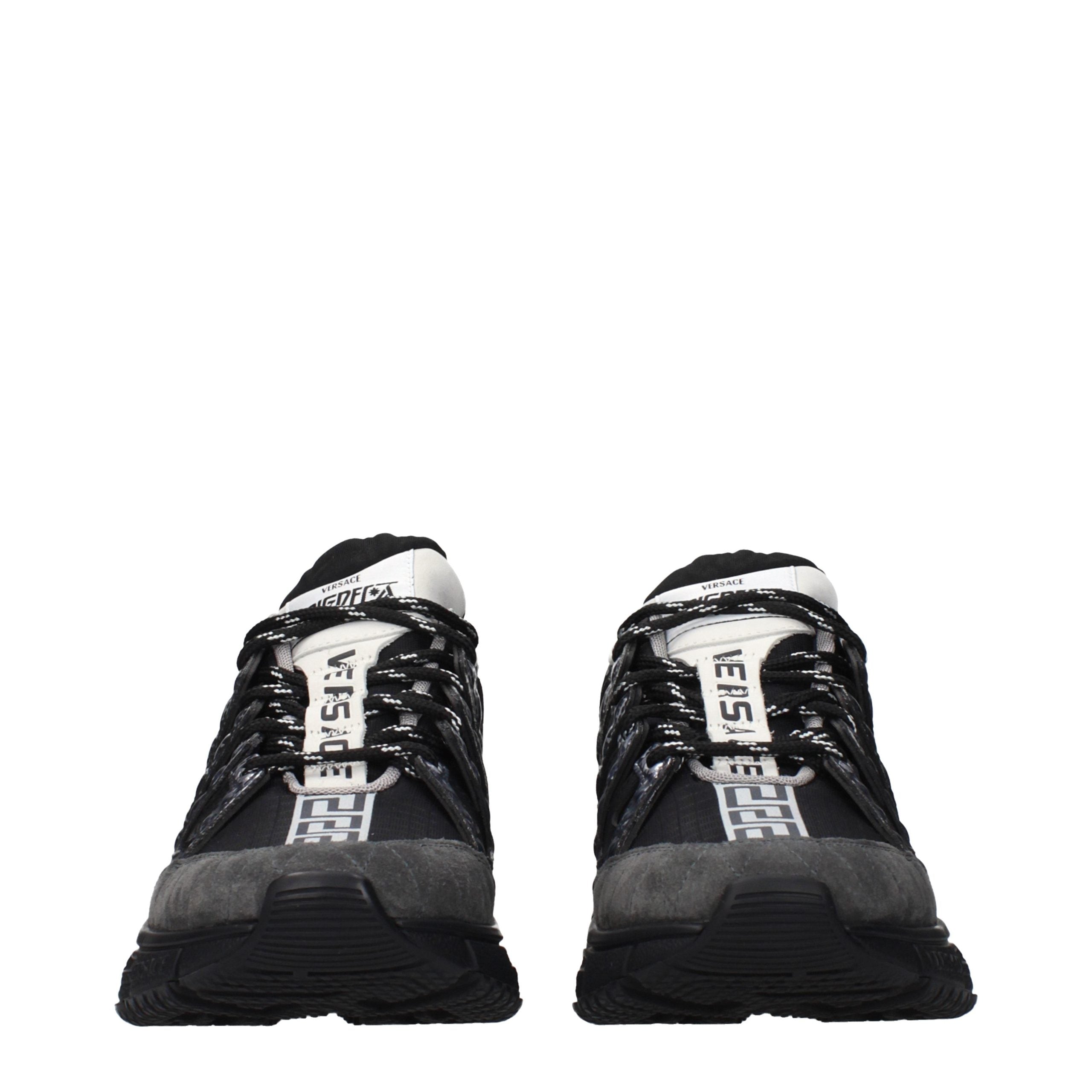 Versace Black Fabric Athletic Women's Sneakers