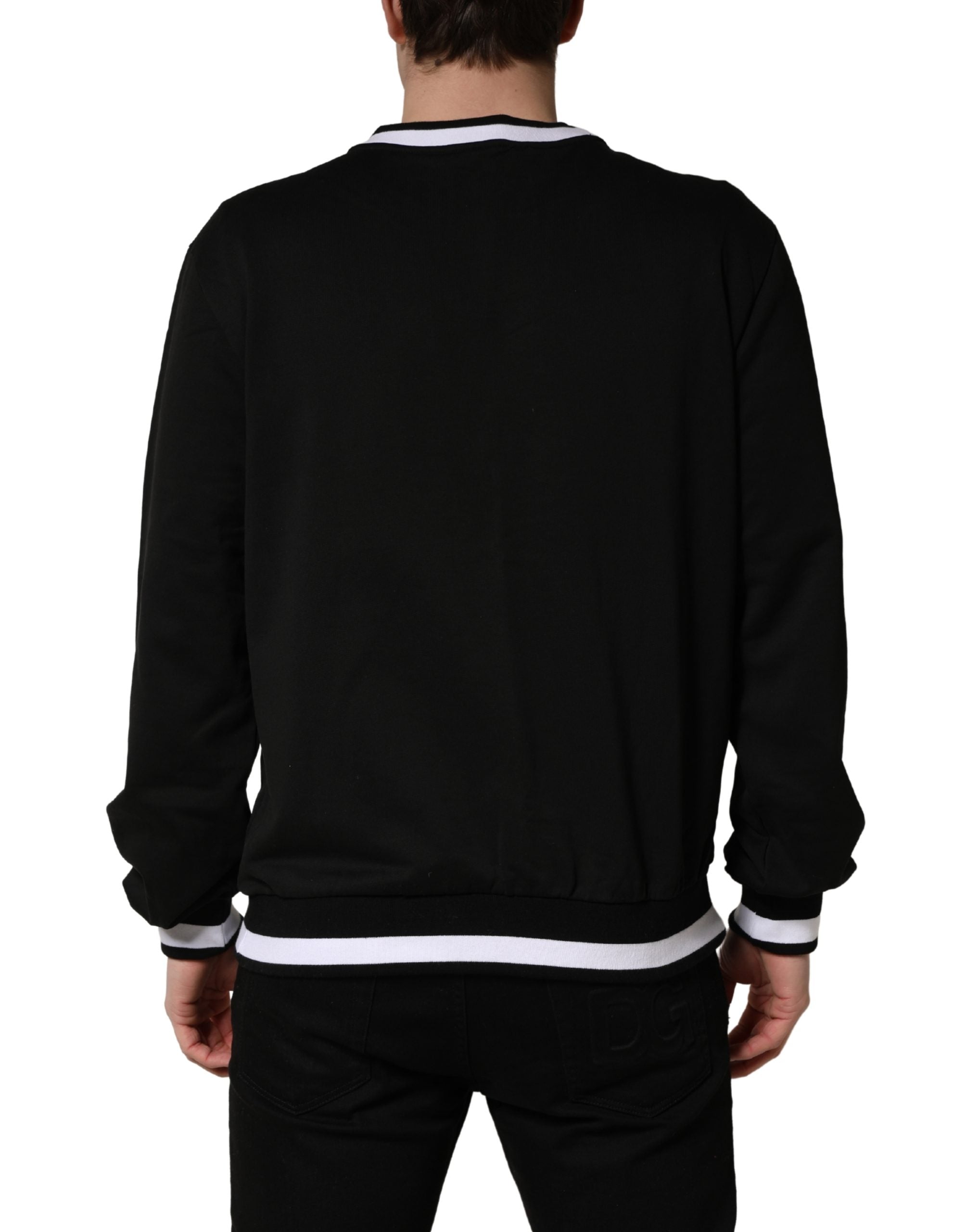 Dolce & Gabbana Black DGLogo Print Cotton Sweatshirt Men's Sweater (Pre-Owned)