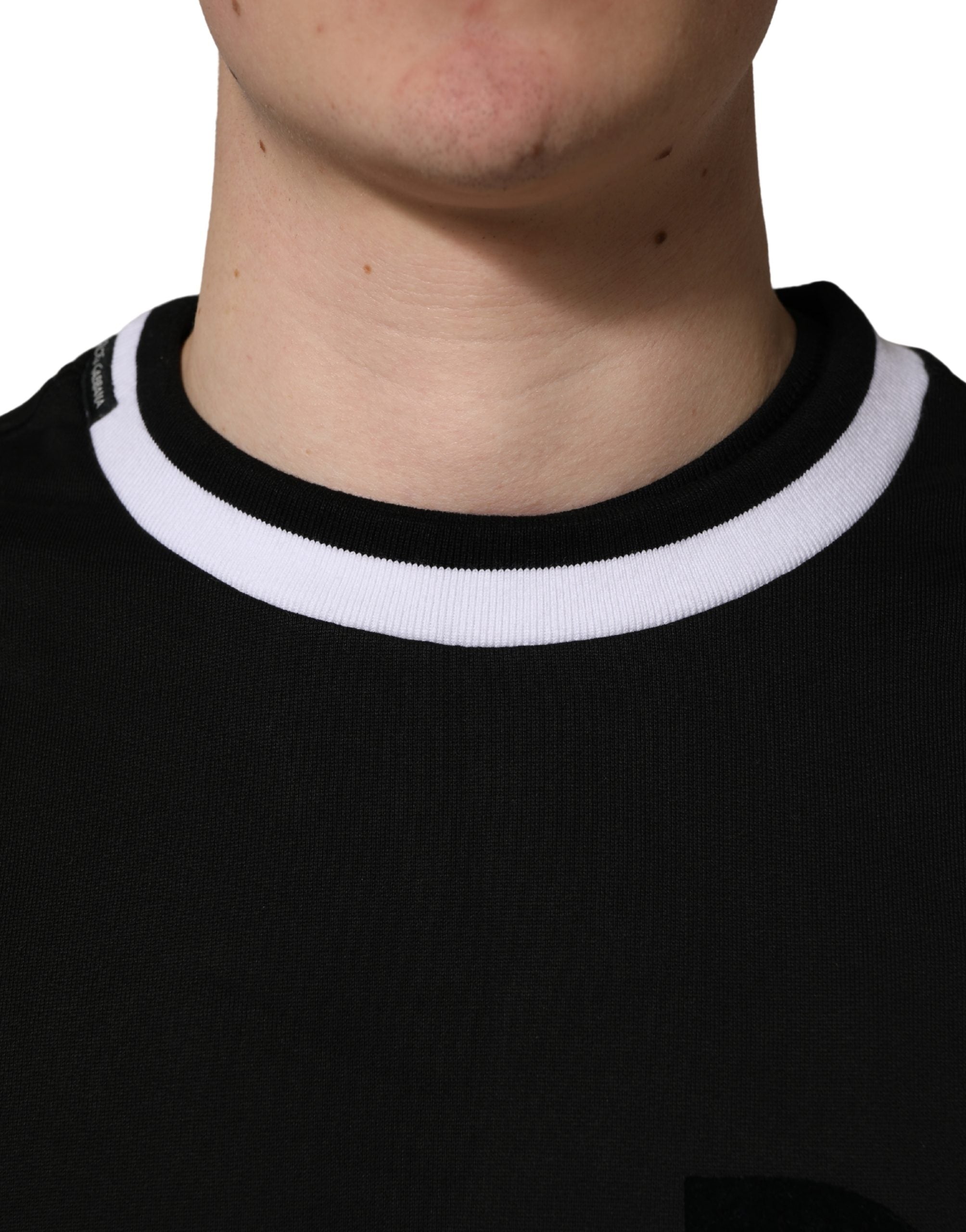 Dolce & Gabbana Black DGLogo Print Cotton Sweatshirt Men's Sweater (Pre-Owned)