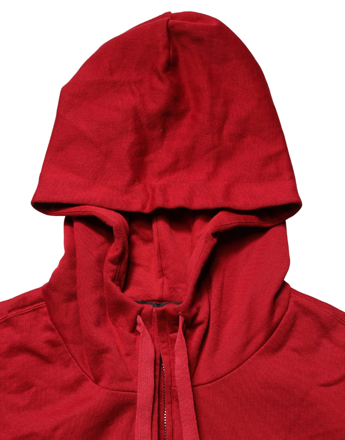 Dolce & Gabbana Red Cotton Full Zip Fleece Men Hoodie Men's Sweater