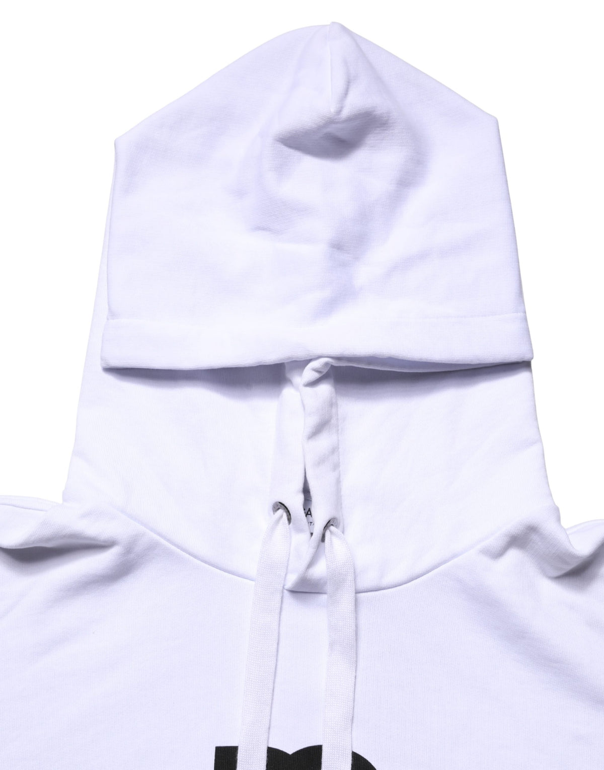 Dolce & Gabbana White Logo Print Cotton Hooded Sweatshirt Men's Sweater (Pre-Owned)