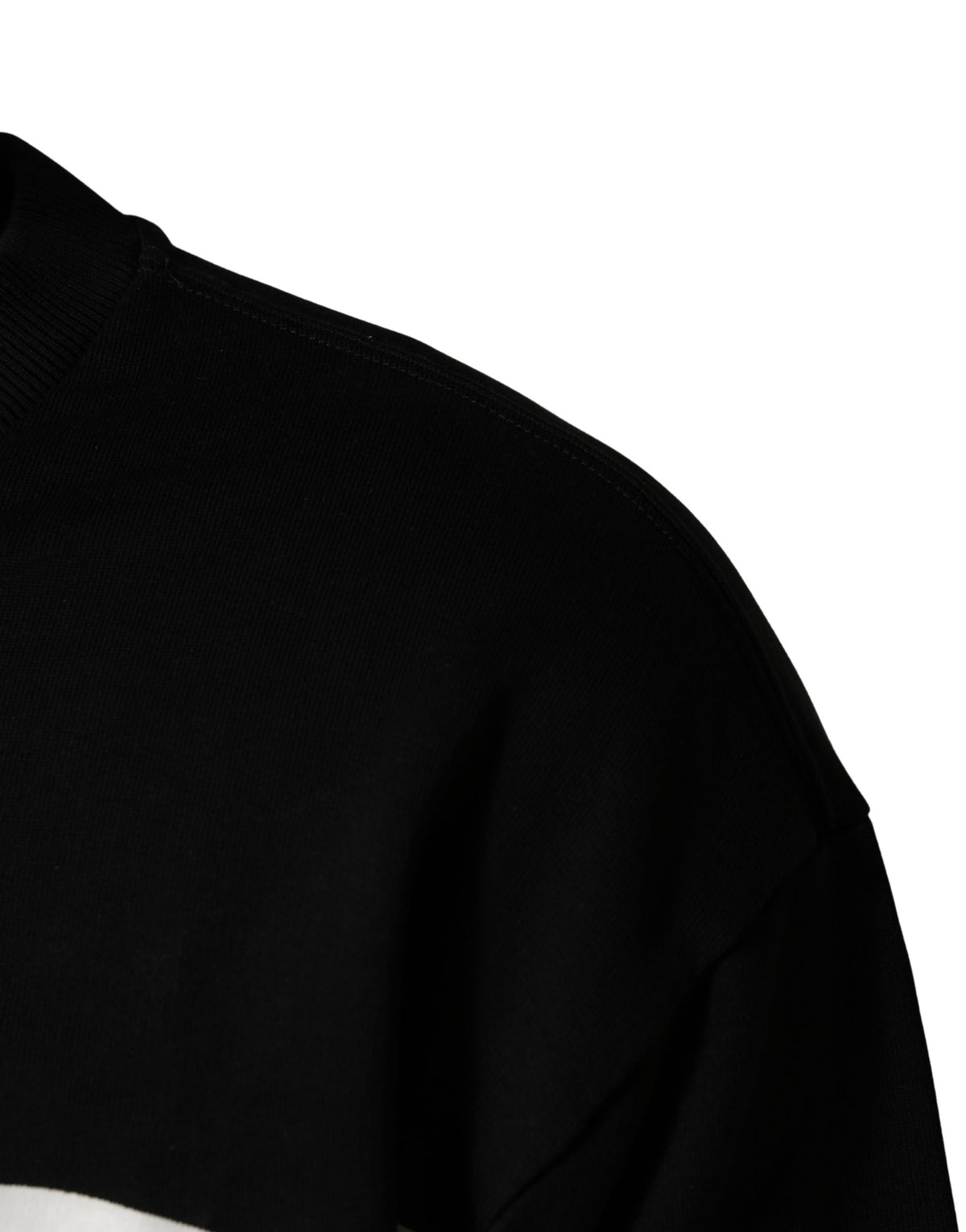 Dolce & Gabbana Black Logo Milano Cotton Sweatshirt Men's Sweater