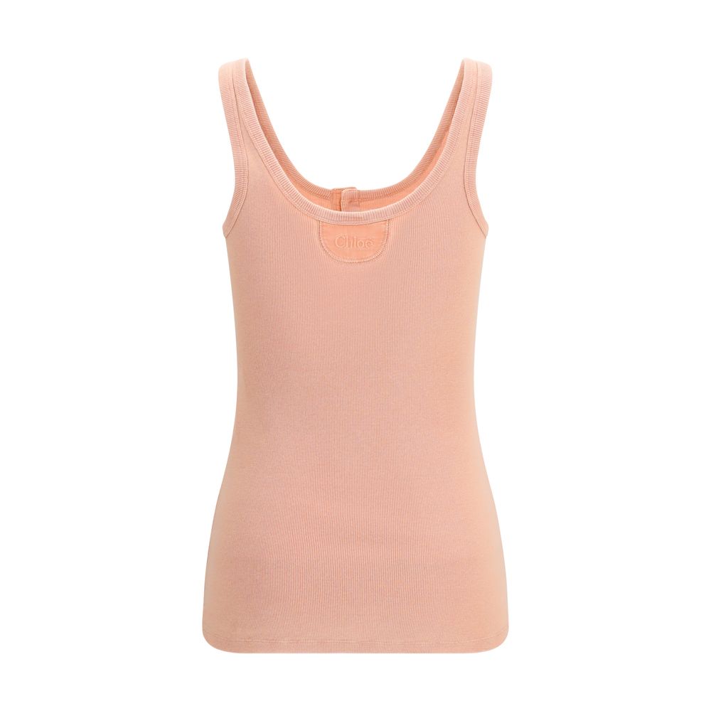 Chloé Multicolor Cotton Sleeveles Women's T-Shirt