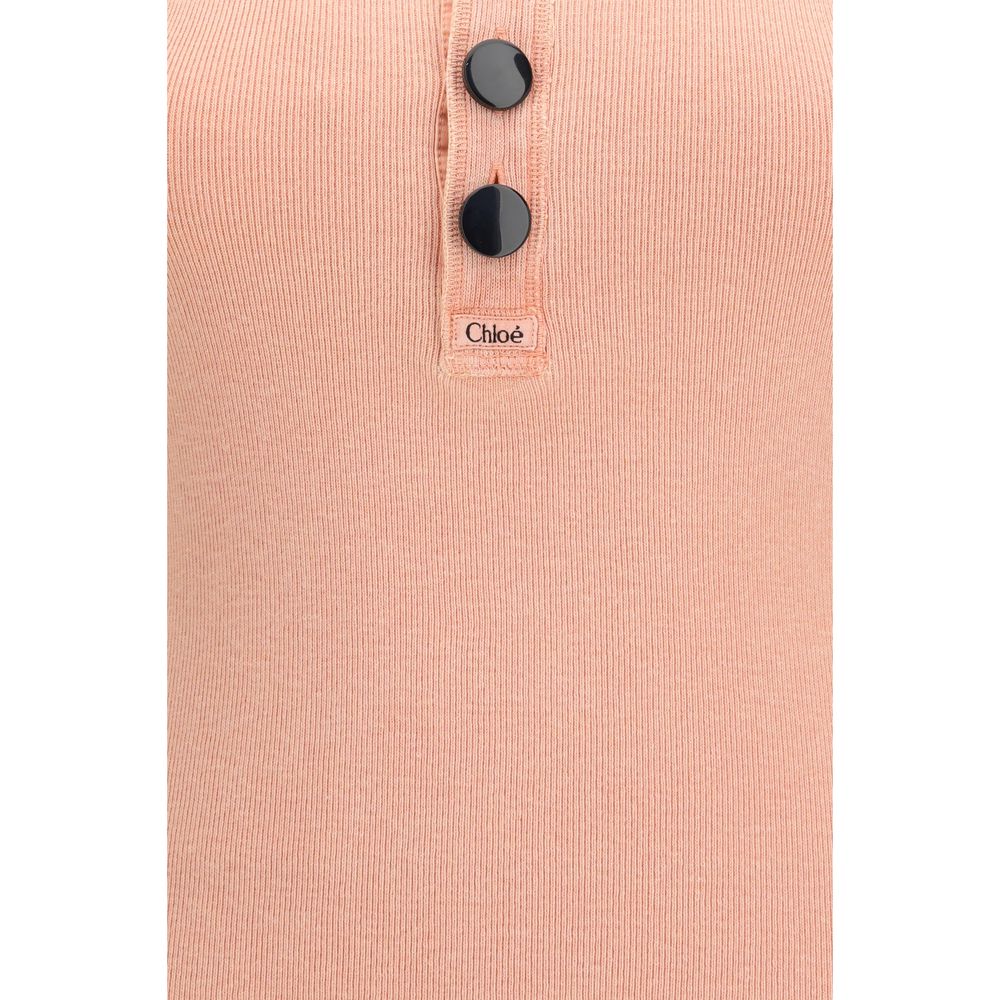 Chloé Multicolor Cotton Sleeveles Women's T-Shirt