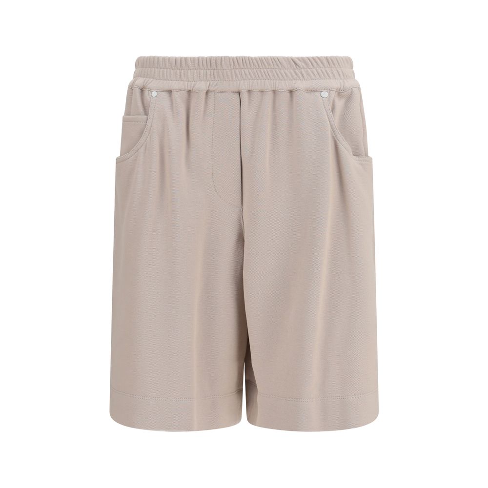 Brunello Cucinelli Beige Cotton Bermuda Women's Shorts