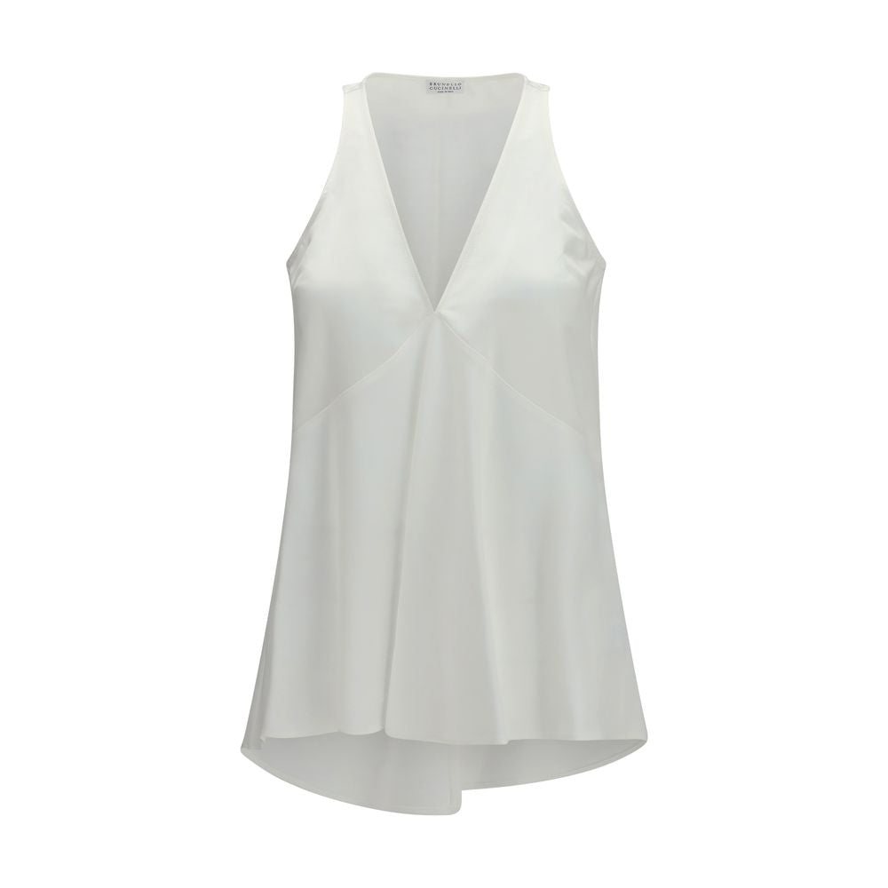 Brunello Cucinelli White Cotton Women's Shirt