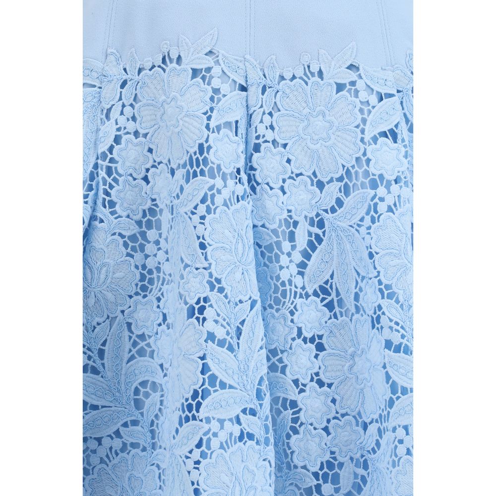 Self-Portrait Blue Polyester Casual Women's Dress