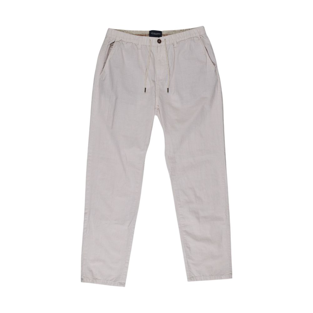 Smiling London Beige Cotton Casual Men's Pants