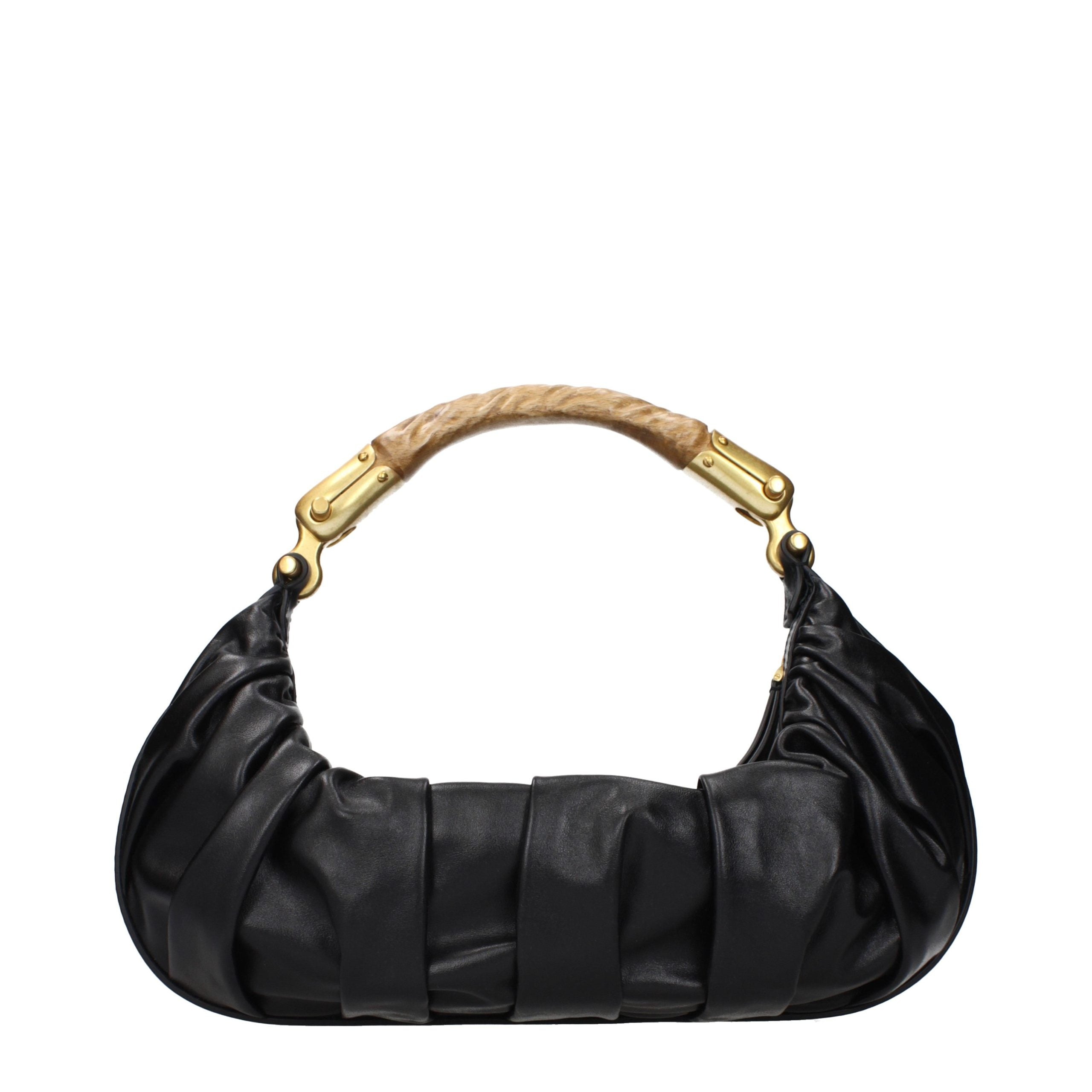 Balmain Black Leather Women's Handbag