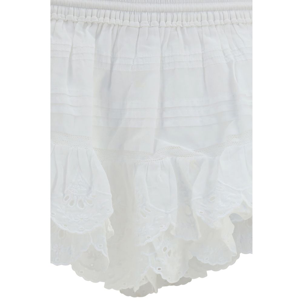 Isabel Marant Étoile White Cotton Bermuda Women's Shorts