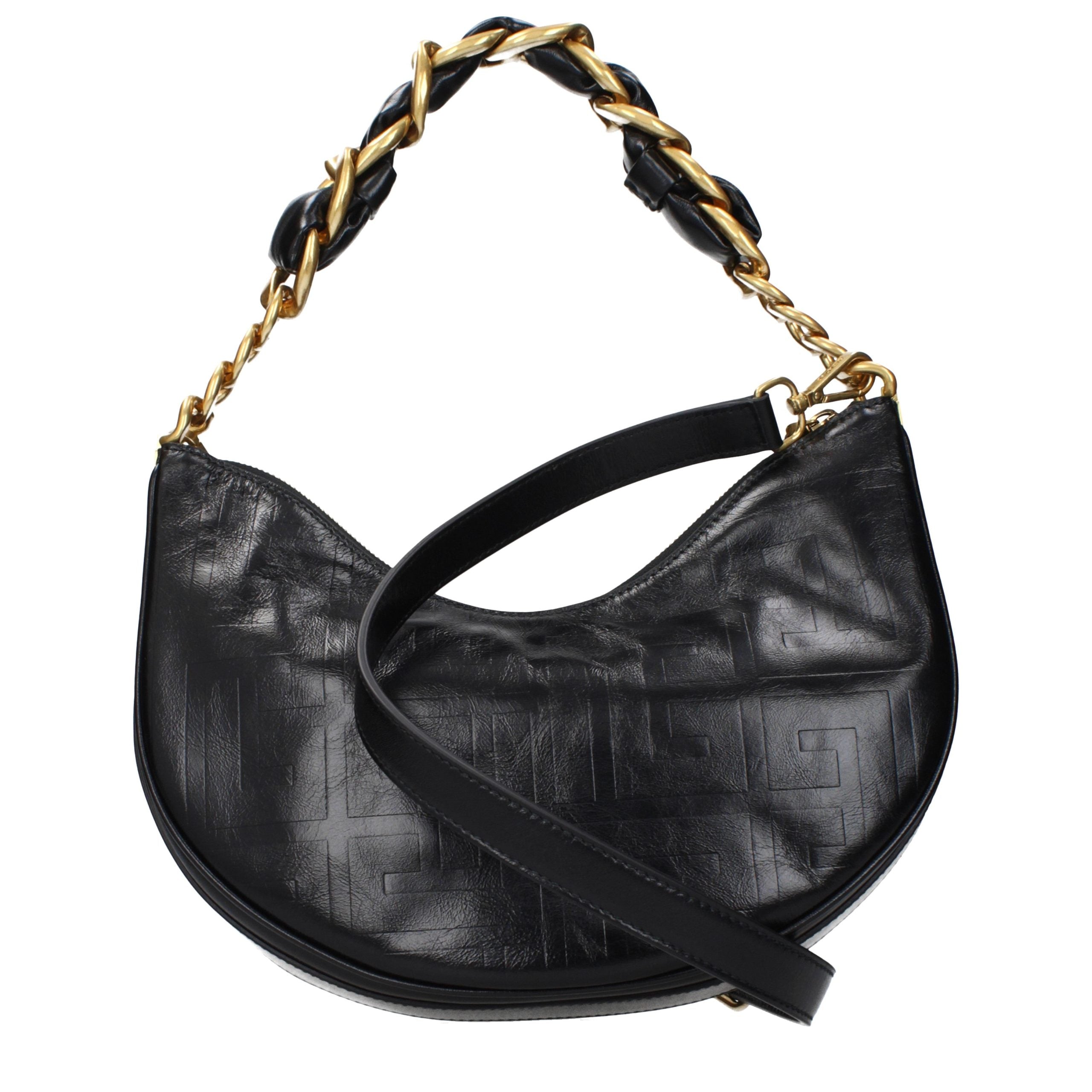 Balmain Black Leather Shoulder Women's Bag