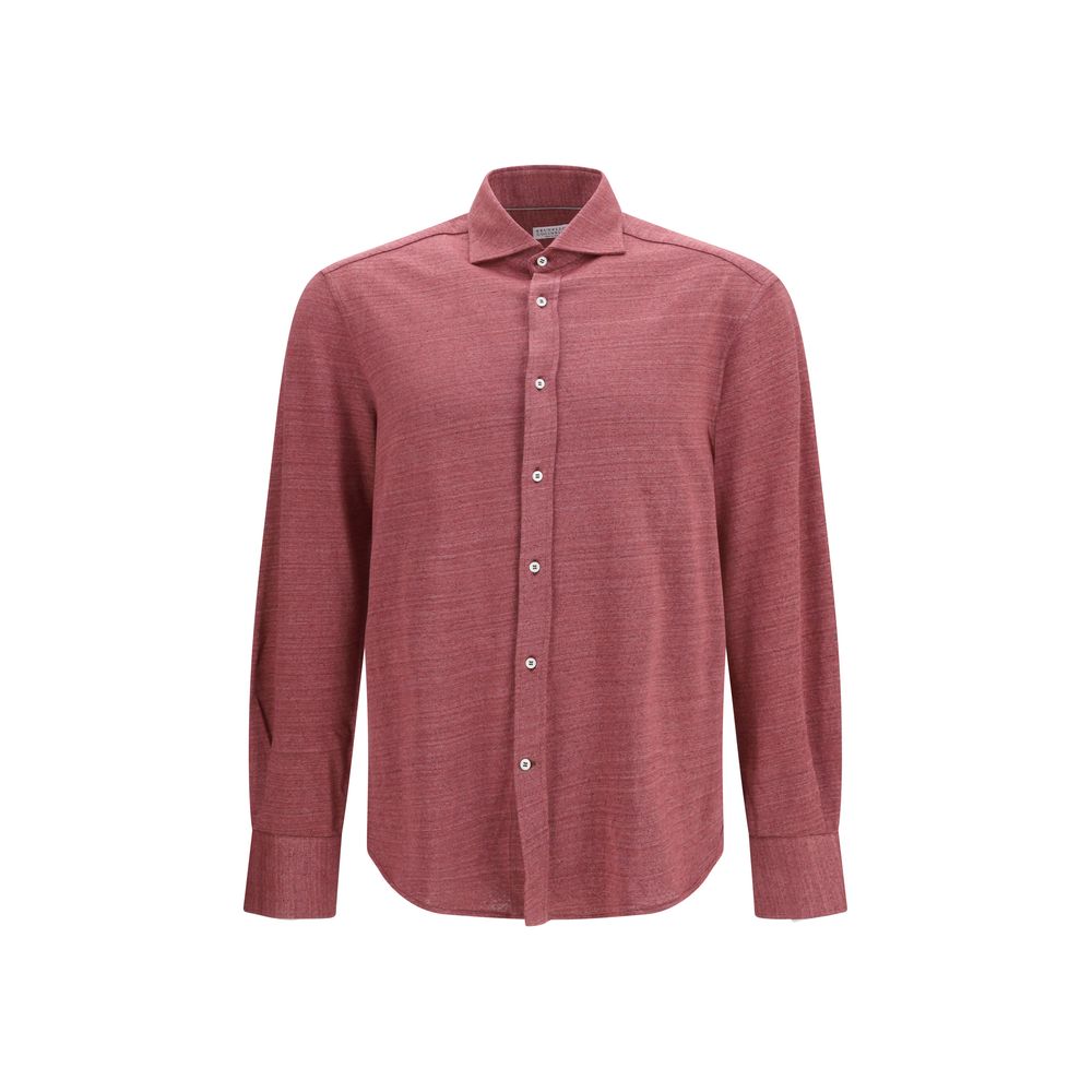 Brunello Cucinelli Multicolor Linen Men's Shirt
