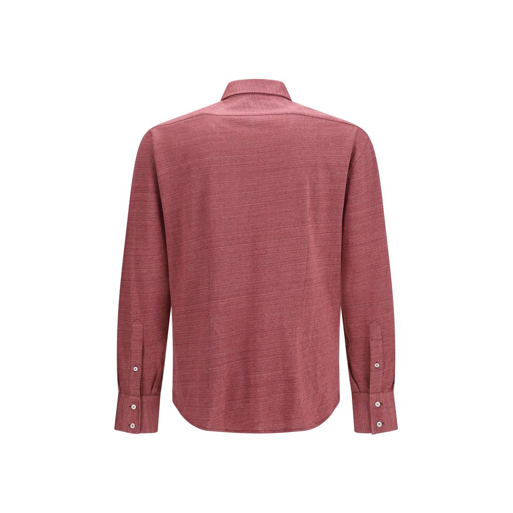 Brunello Cucinelli Multicolor Linen Men's Shirt