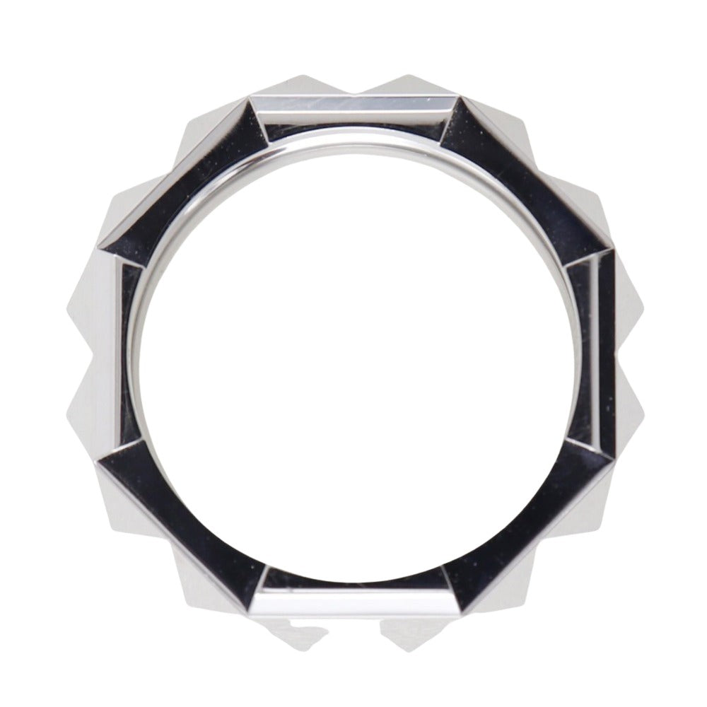 Gucci Link To Love Silver White Gold Ring Jewelry (Pre-Owned)