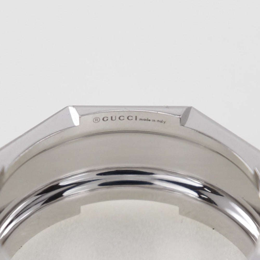 Gucci Link To Love Silver White Gold Ring Jewelry (Pre-Owned)