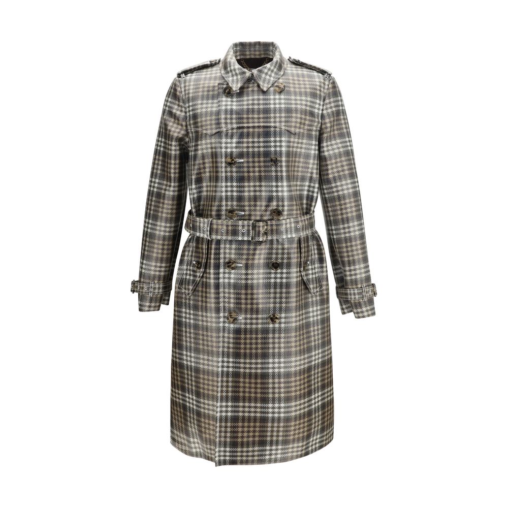 Burberry Brown Polyester Trench Men's Coat