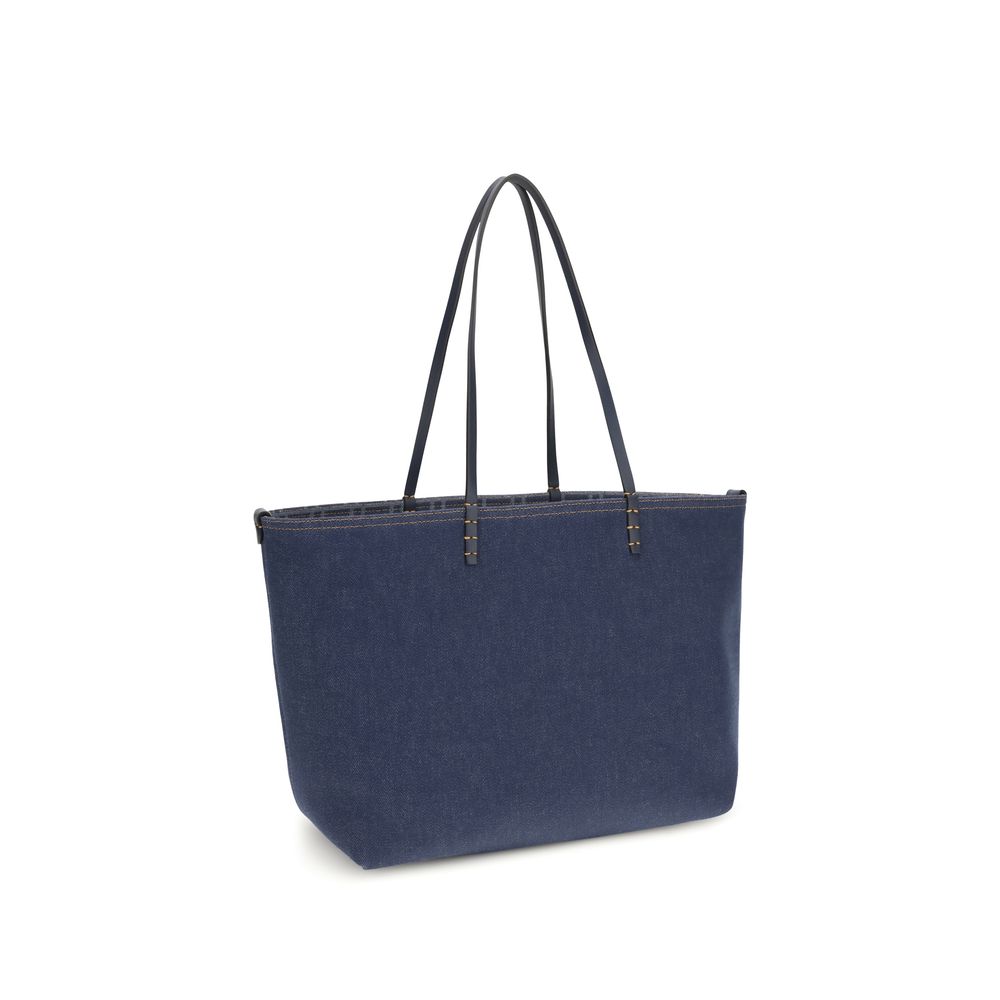 Fendi Blue Cotton Shoulder Women's Bag
