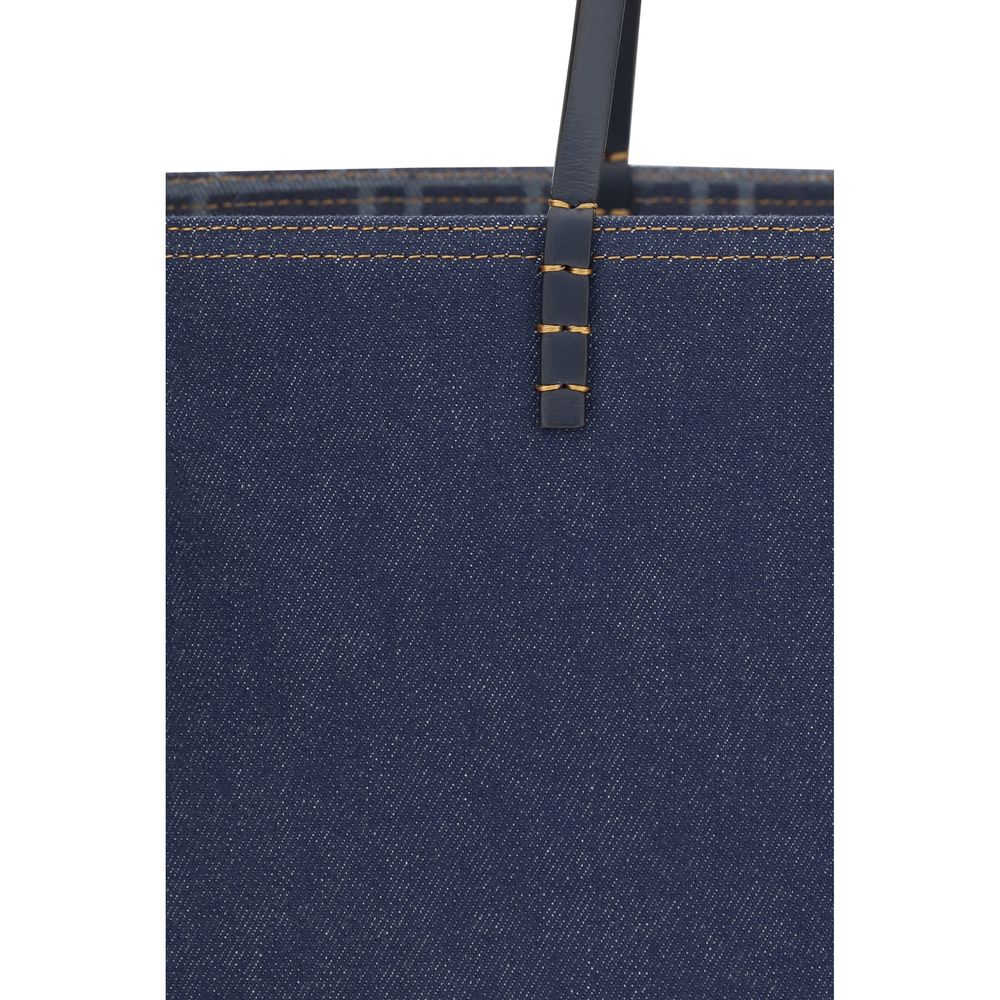 Fendi Blue Cotton Shoulder Women's Bag