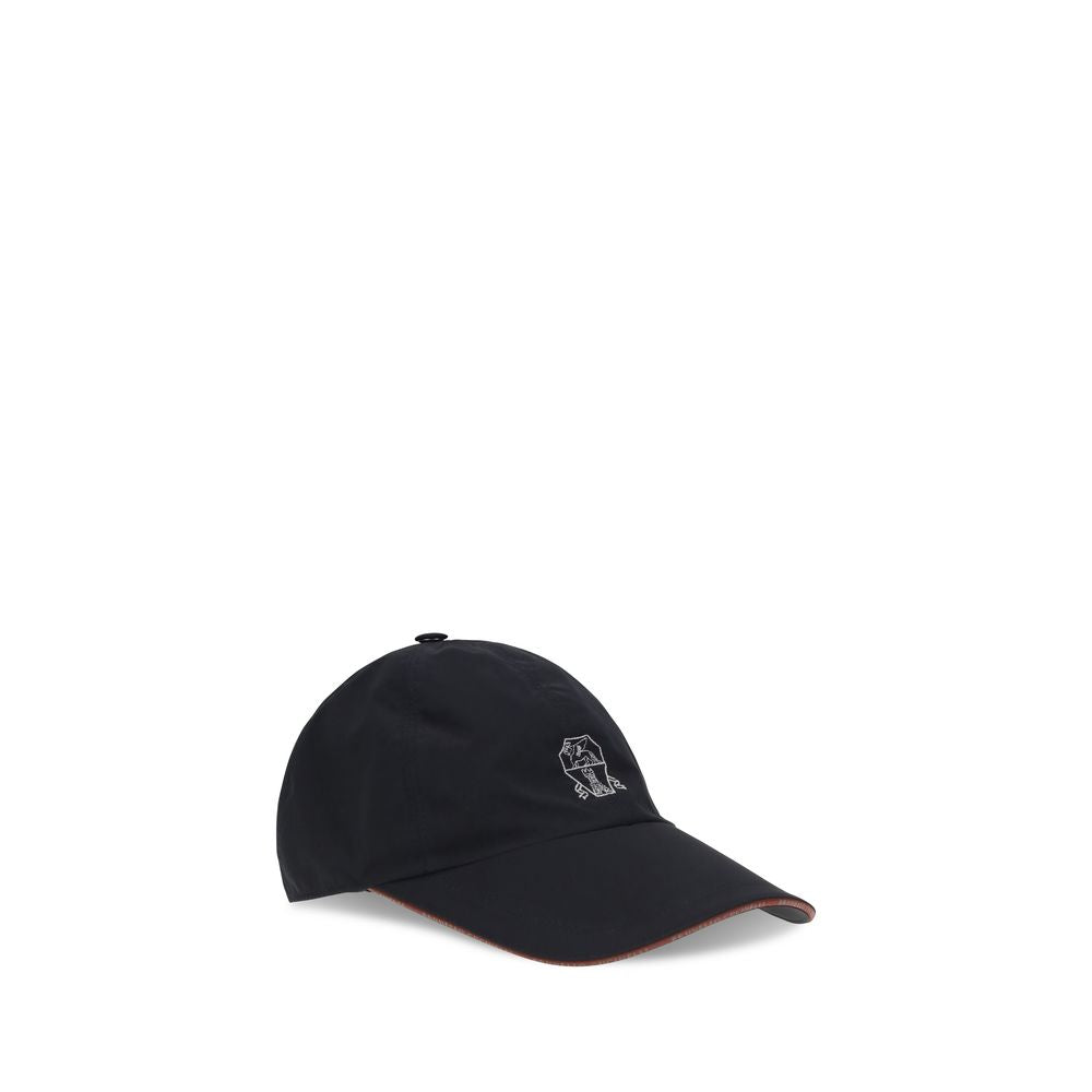 Brunello Cucinelli Blue Cotton Cap (Baseball Men's Hat)